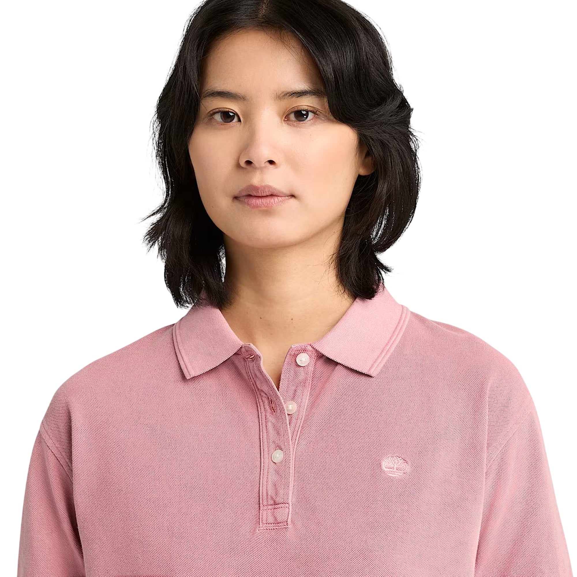 Polo da Donna rosa in Piqué - Image 4