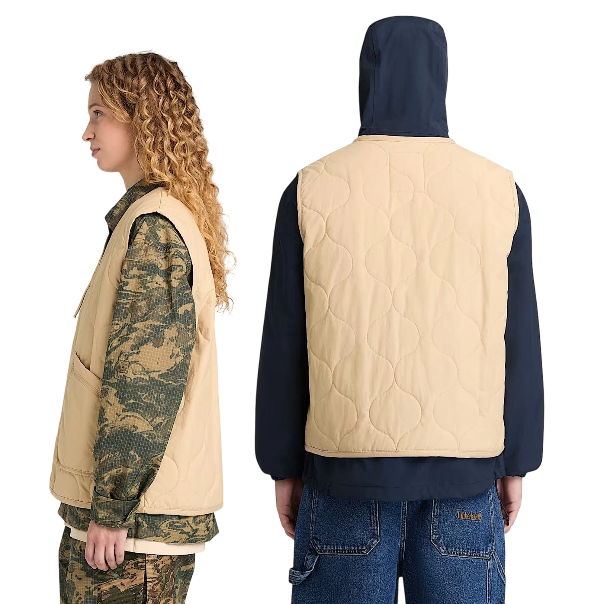 Gilet trapuntato All Gender beige - Image 3