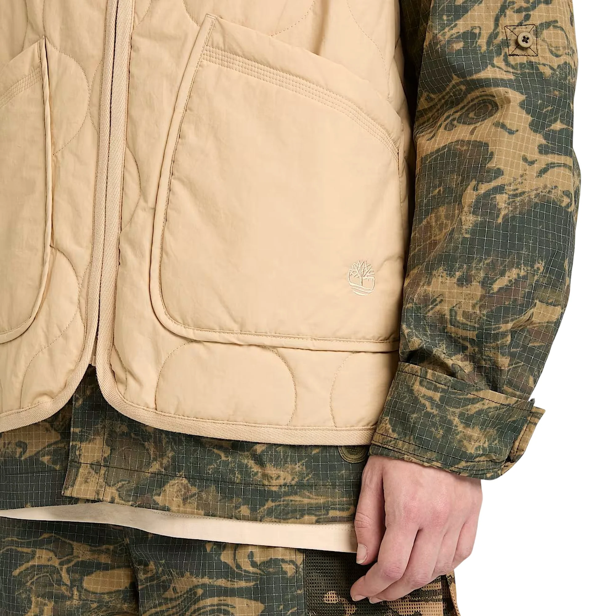 Gilet trapuntato All Gender beige - Image 4