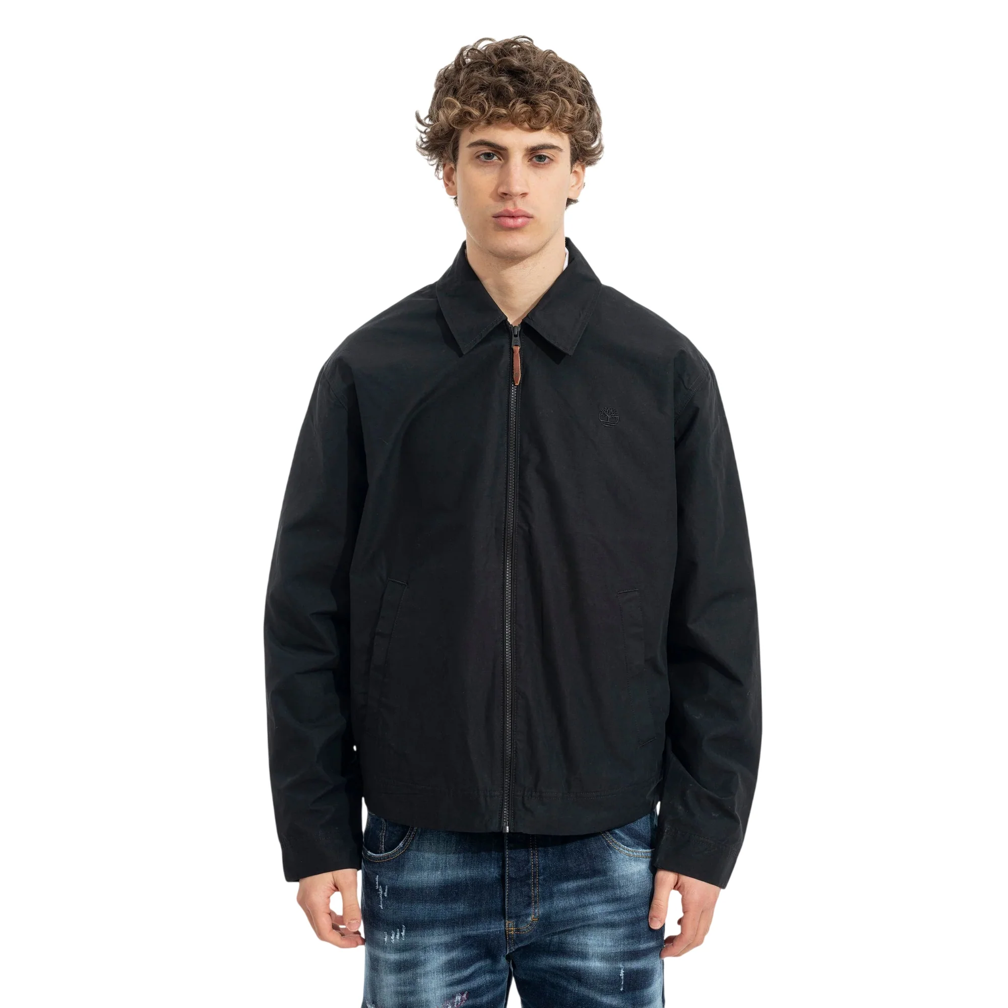 Bomber Uomo Stratham in cotone nero idrorepellente