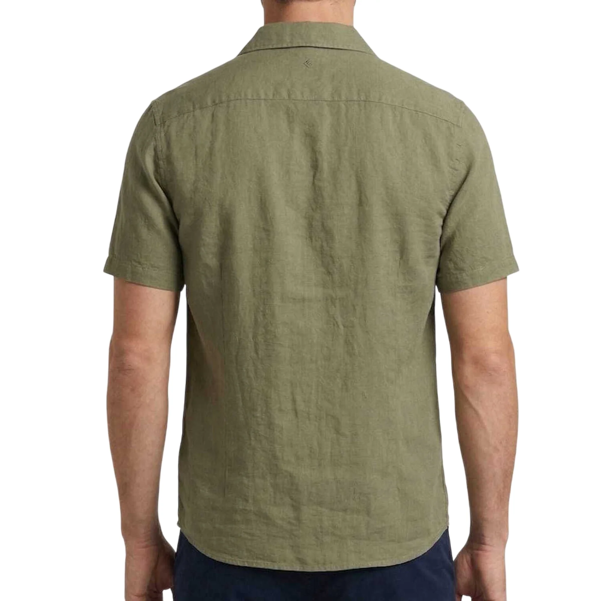 Camicia Uomo manica corta con taschino Verde - Image 3