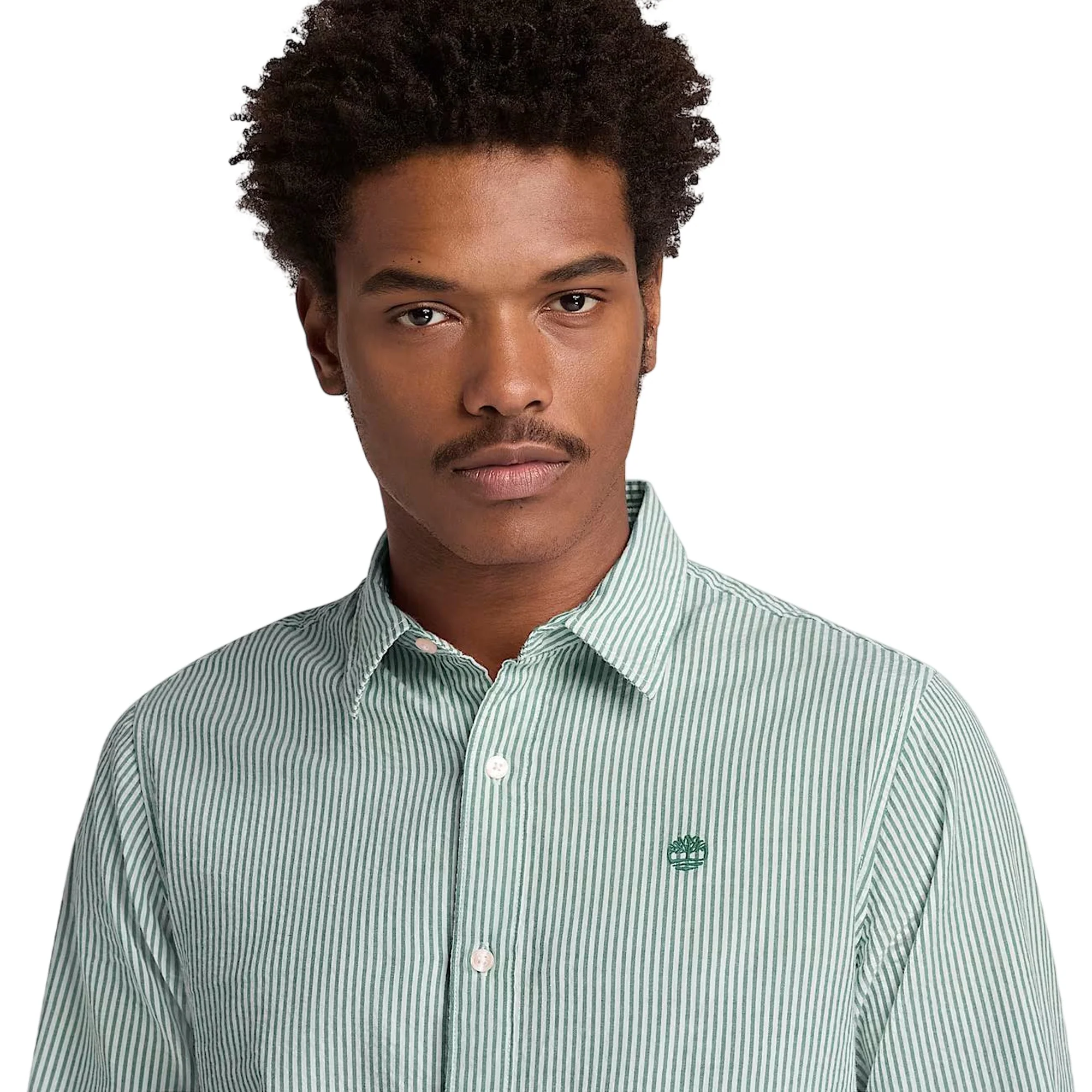 Camicia Seersucker Maniche Lunghe Uomo verde - Image 3