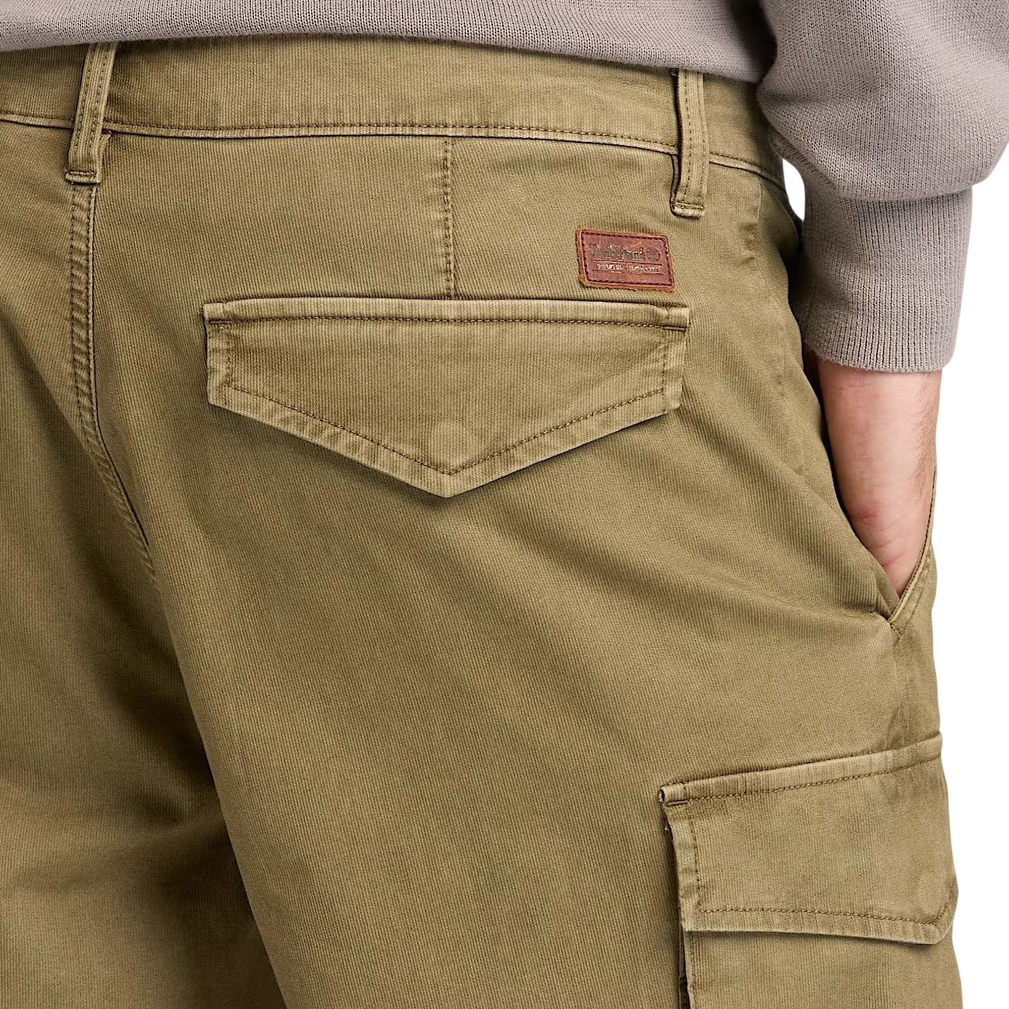 Pantaloni cargo Bedford da uomo in verde - Image 3
