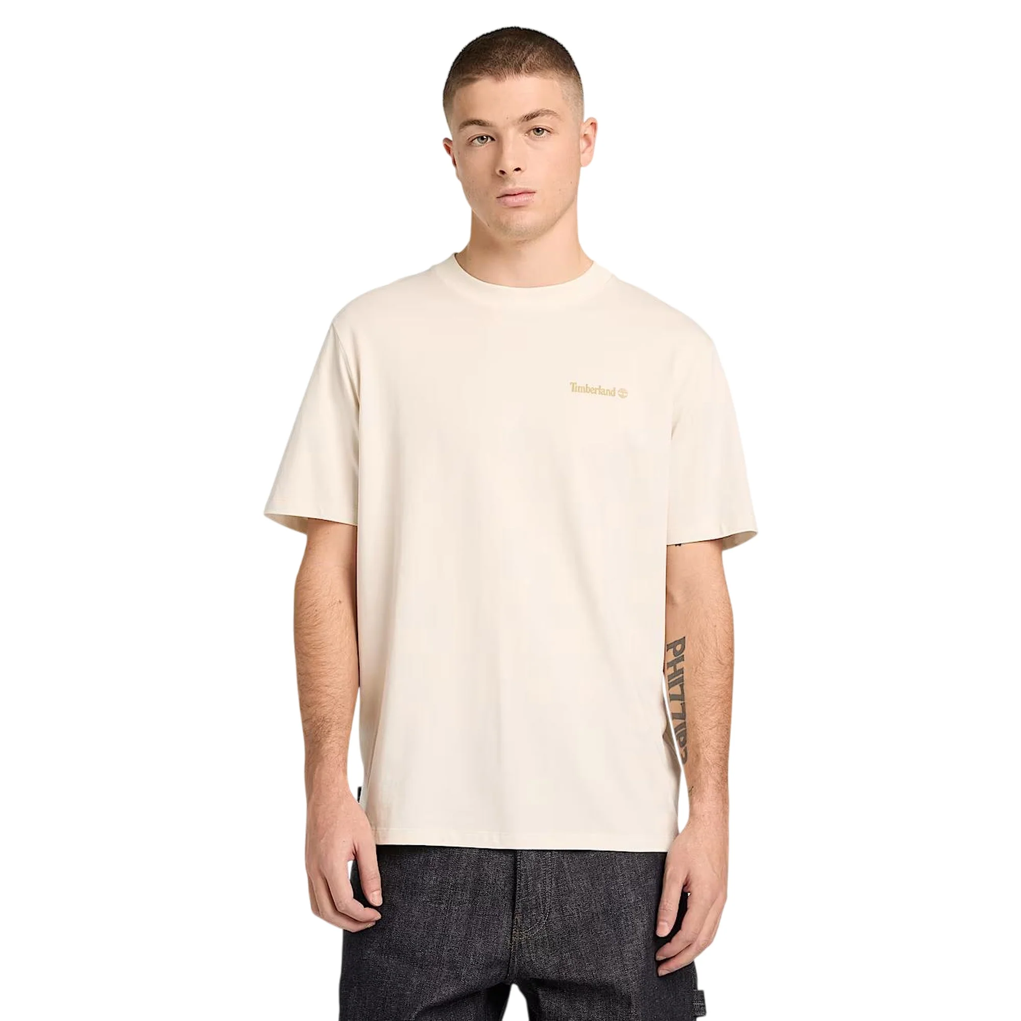 T-shirt con grafica da uomo in bianco - Image 2