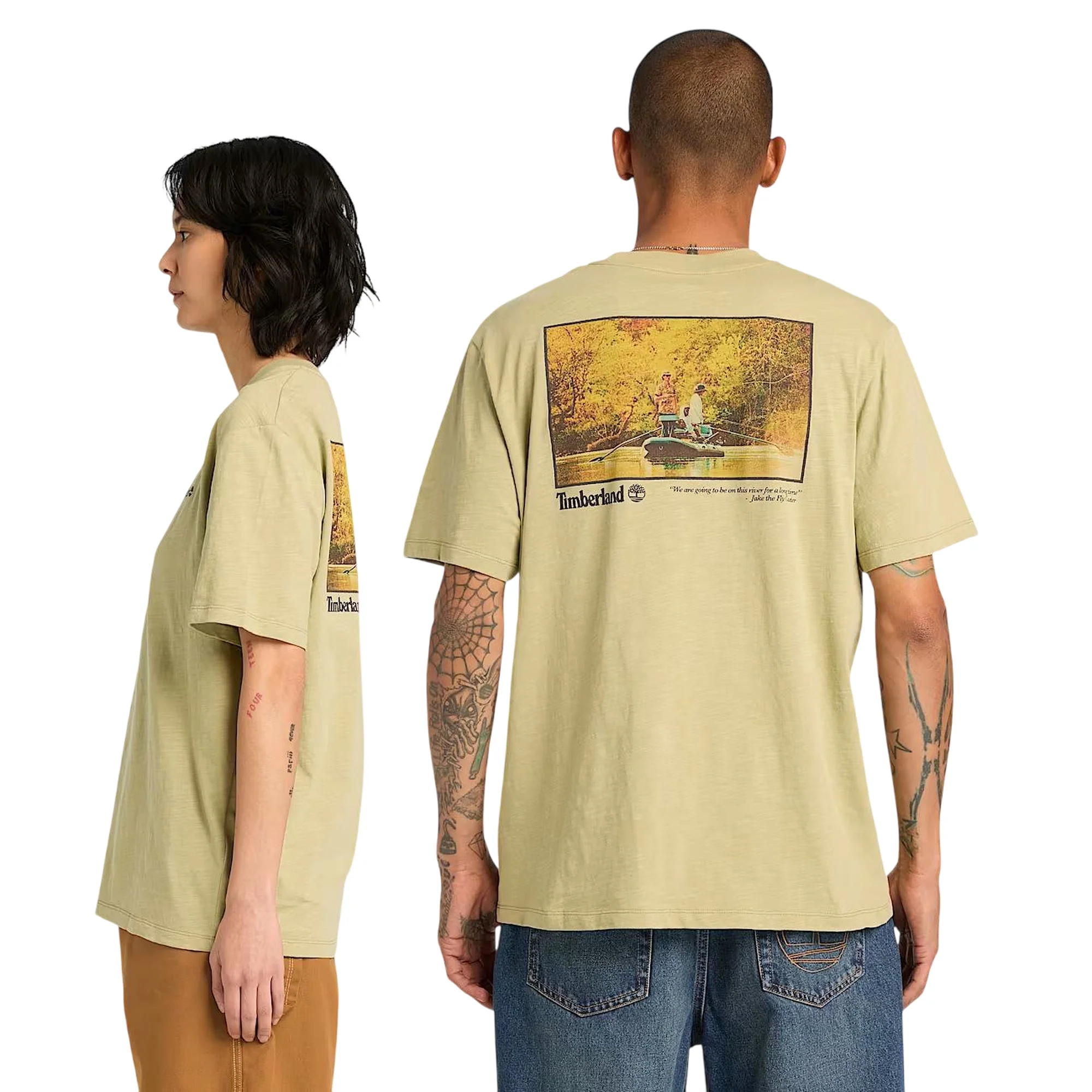 T-shirt all-gender Fishing Photo Back graphic Tee - Image 3