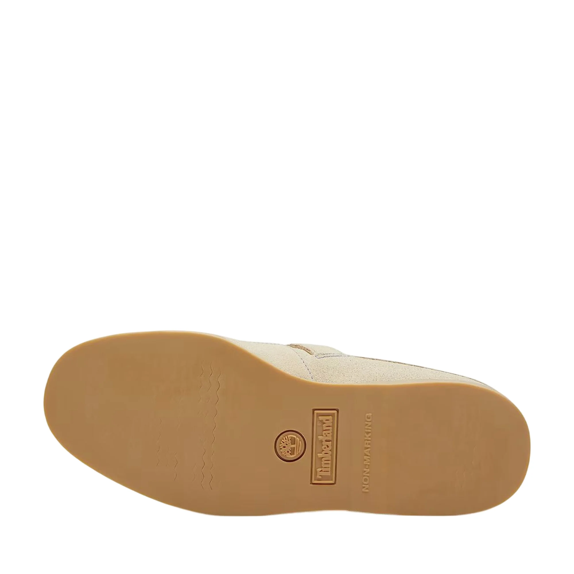 Mocassini da barca di pelle da donna in beige chiaro - Image 5