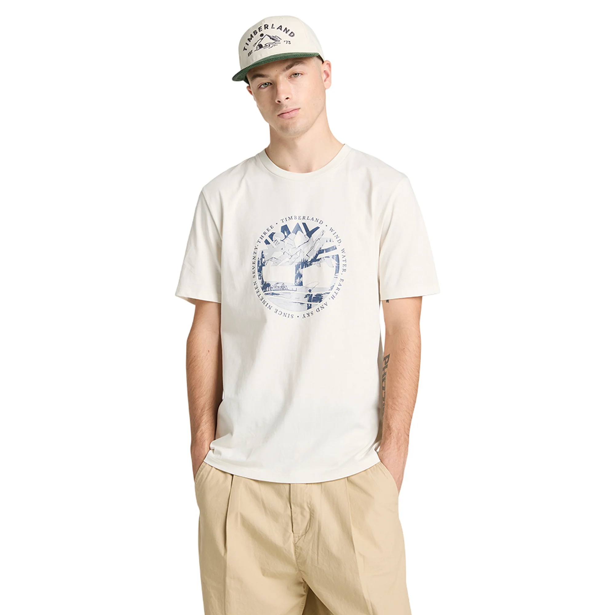 T-shirt Uomo Bianca con stampa grafica - Image 2
