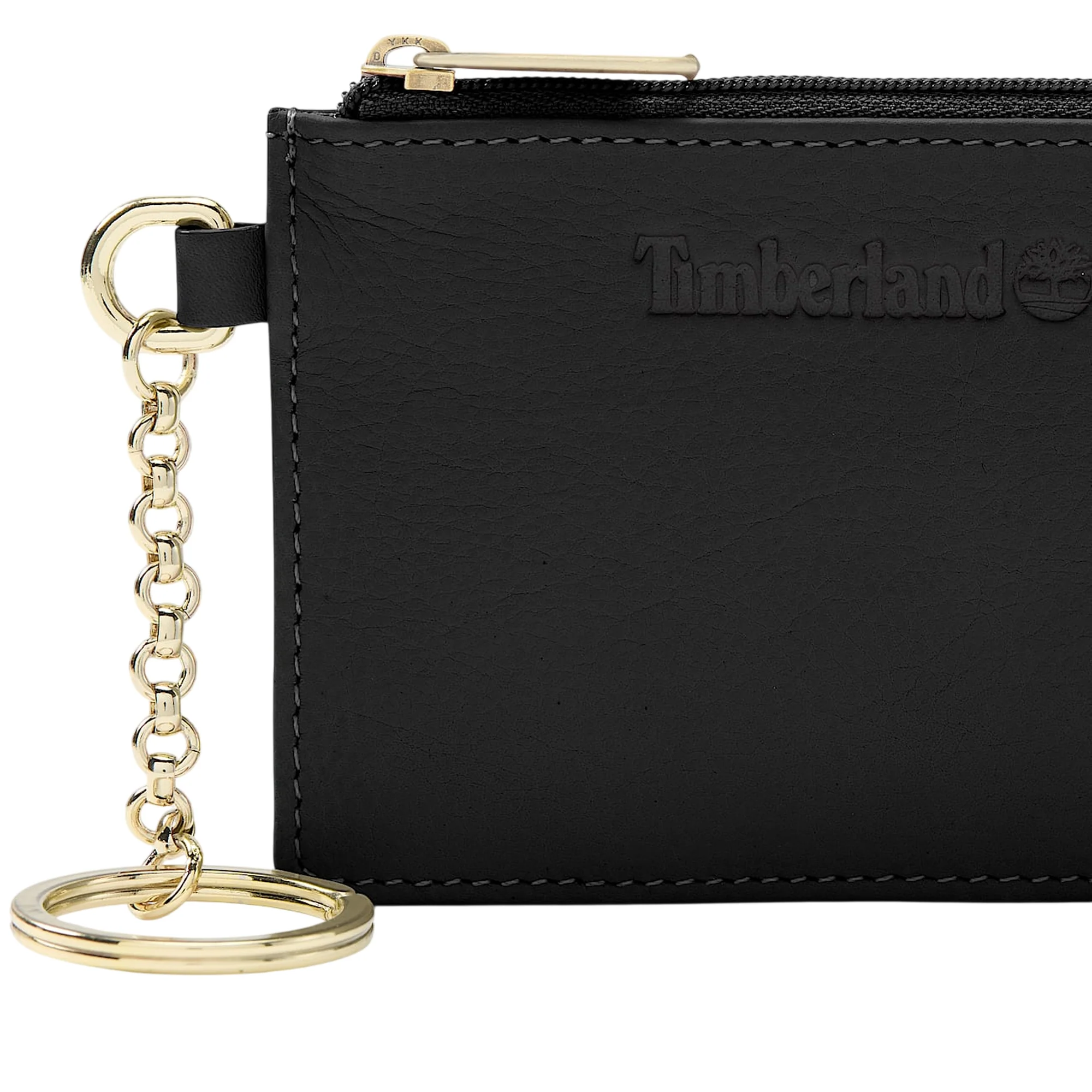 Portacarte Donna in pelle nera con portachiavi - Image 3