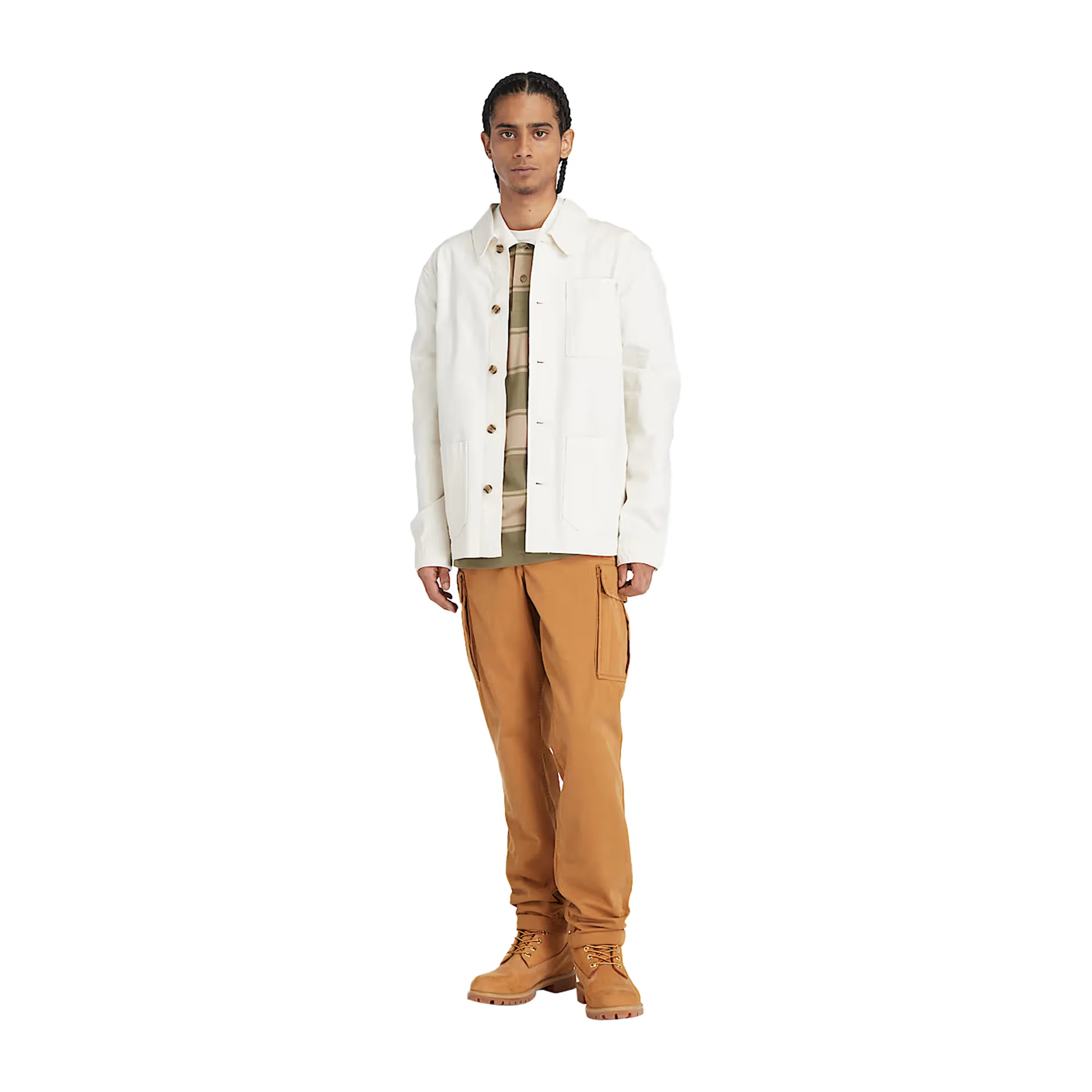 Pantaloni Cargo Uomo in Twill Brookline Giallo - Image 4
