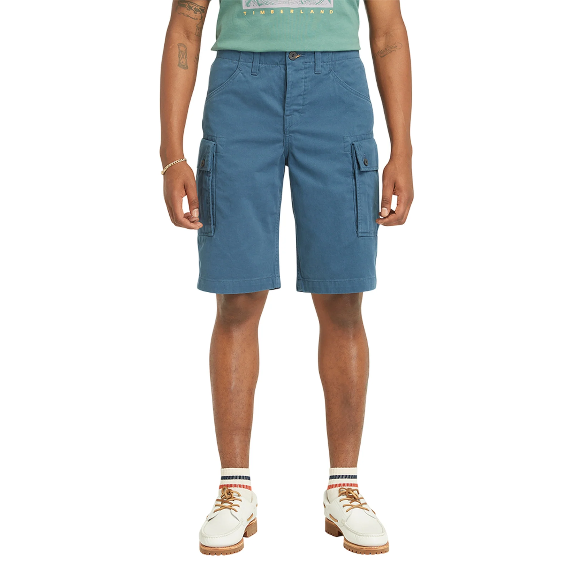Shorts Cargo da Uomo in Twill Blu chiaro - Image 2