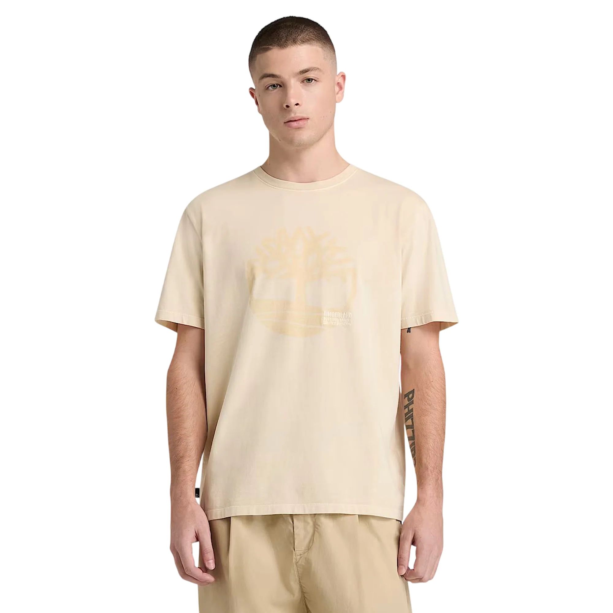TIMBERLAND T-shirt da Uomo con logo beige - Image 2