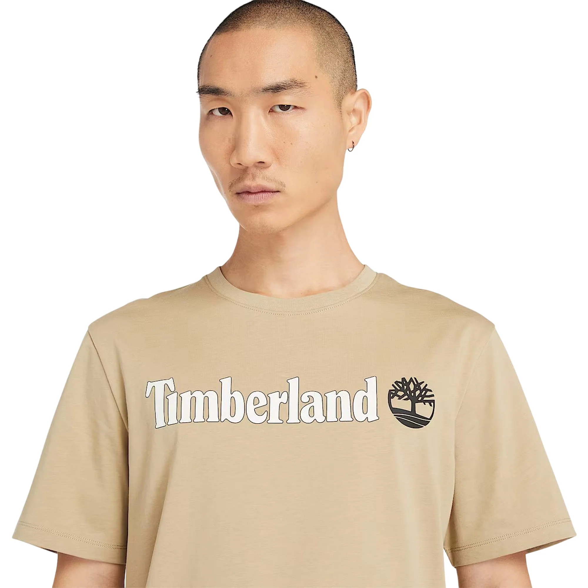 T-shirt Uomo Con Logo Lineare Kennebec River Beige - Image 4