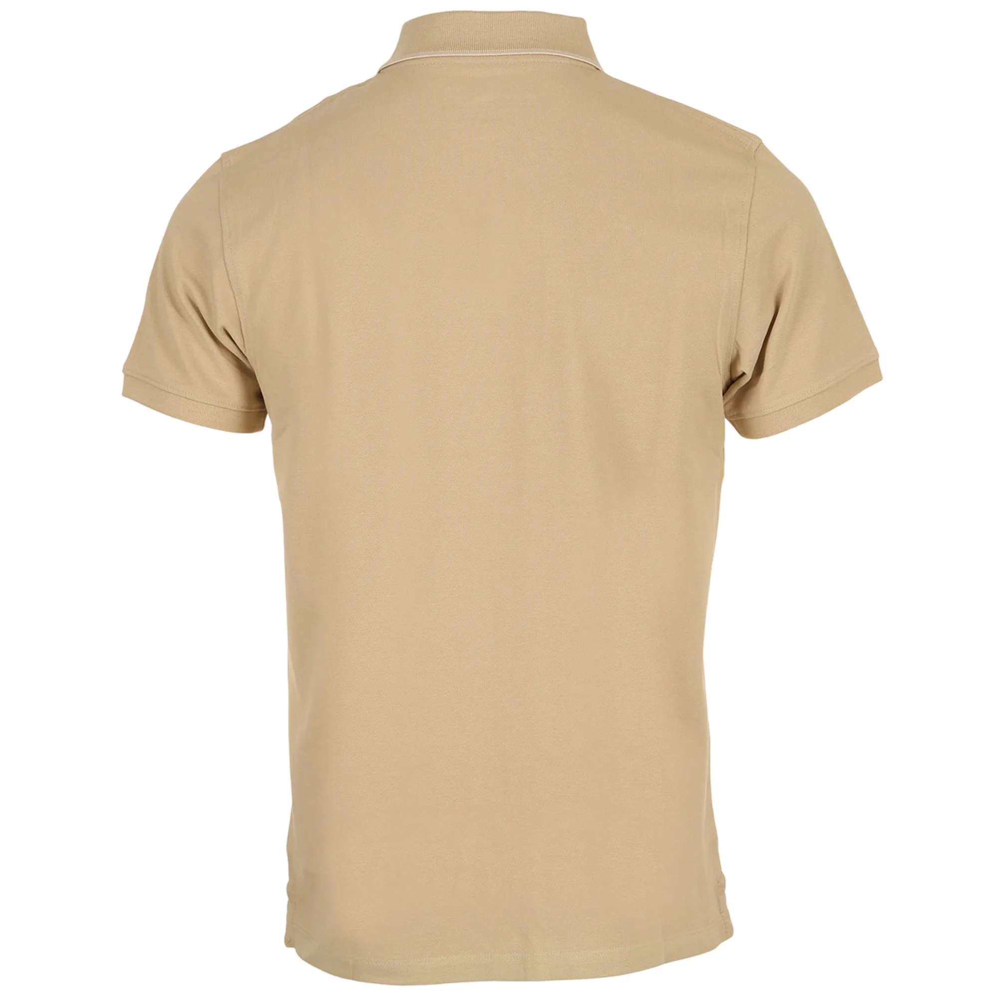 Polo regular in cotone da uomo con logo in beige - Image 2