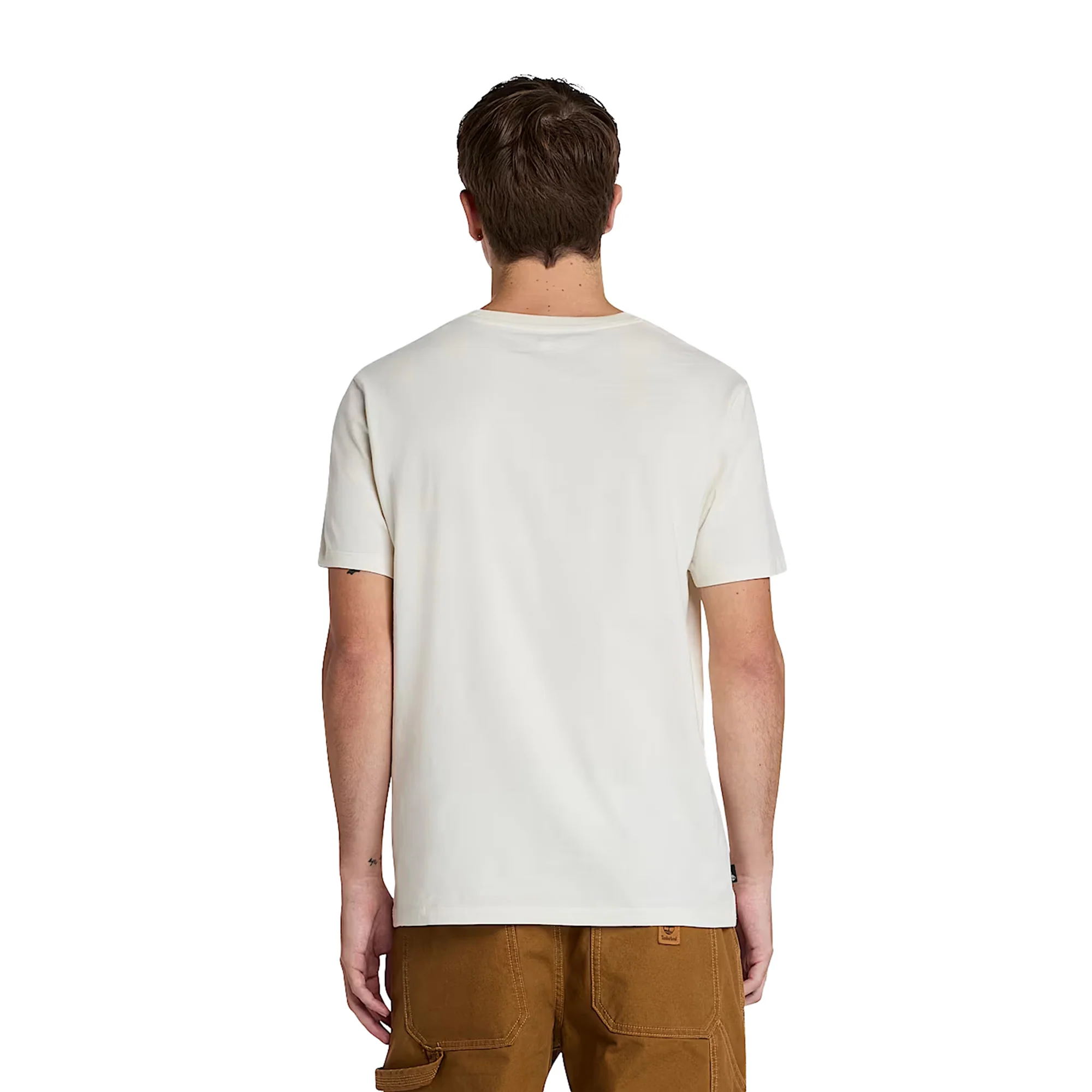 T-shirt Uomo Bianco con Logo Ovale Grande - Image 3
