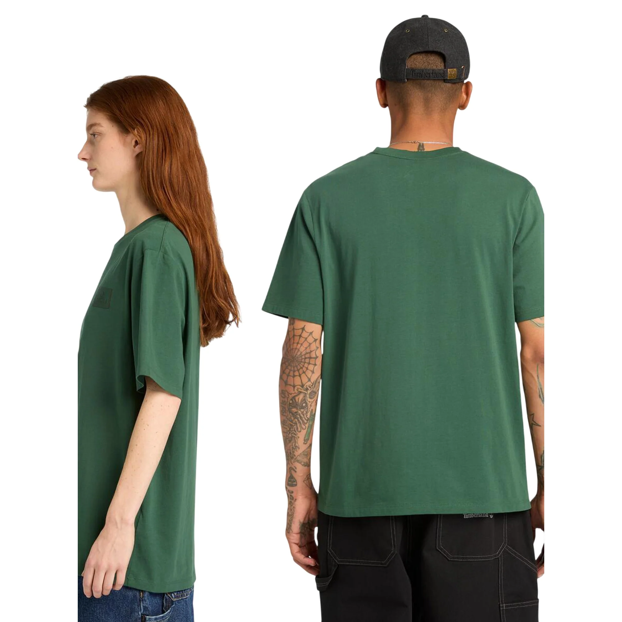 T-shirt Unisex con targhetta con logo Verde - Image 4