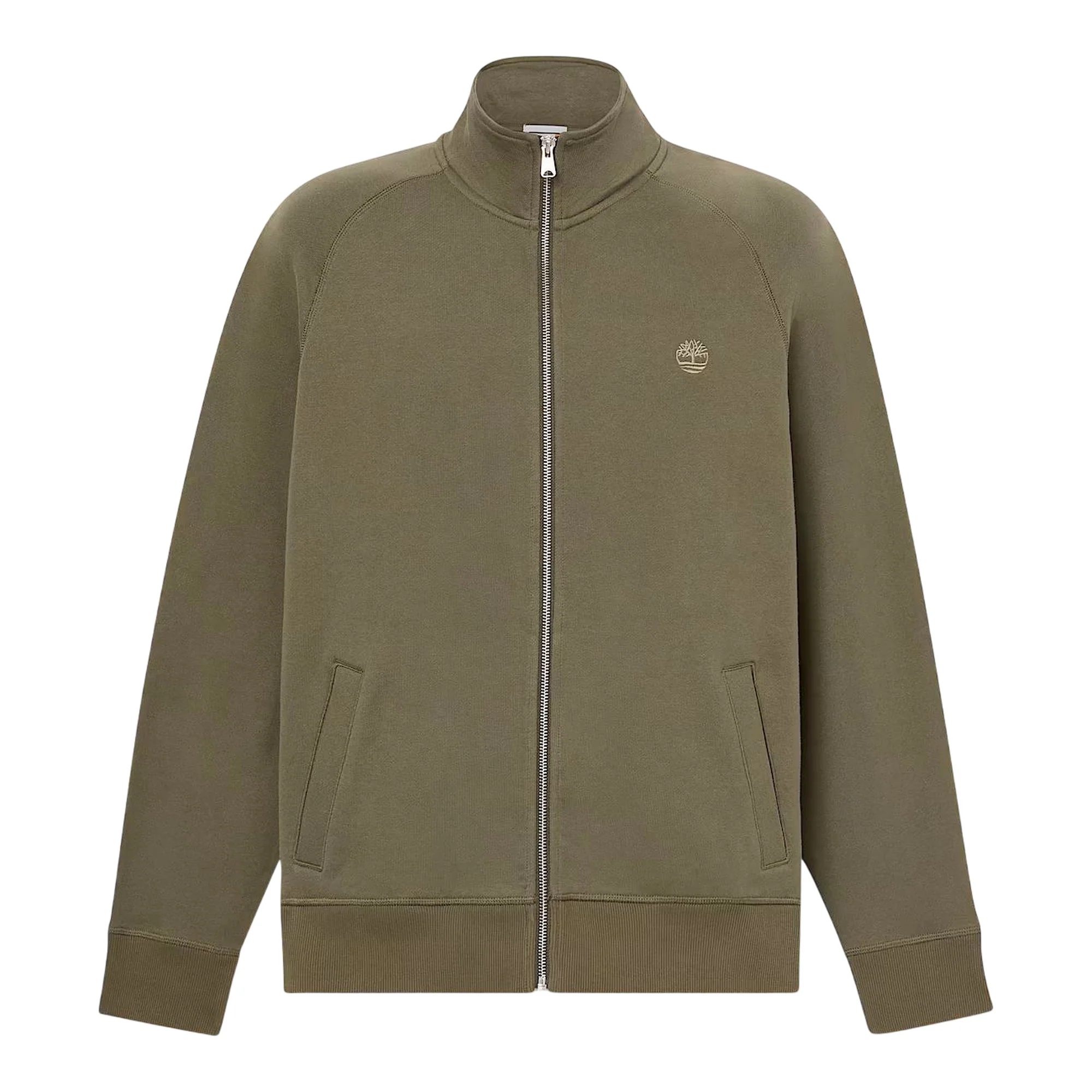 Felpa con zip Exeter River da uomo in marrone
