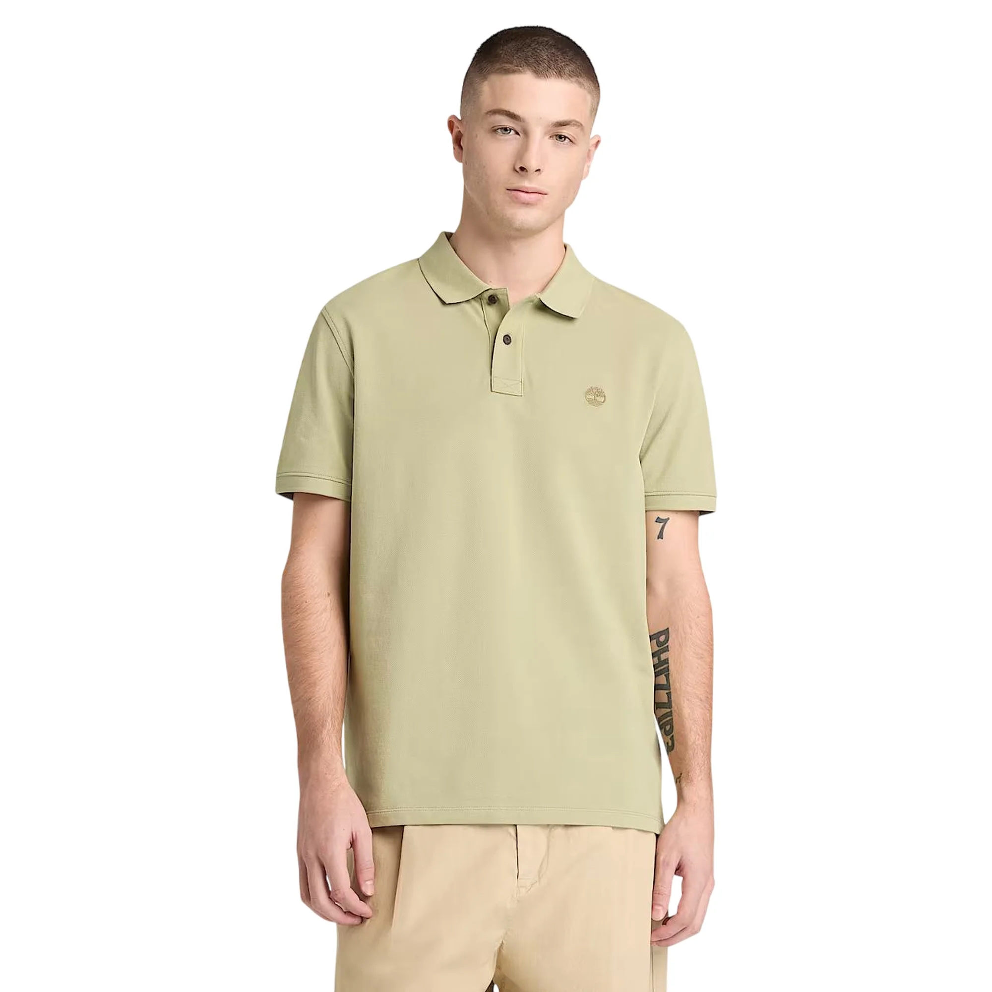 Polo Uomo Millers River in Piqué Verde - Image 2