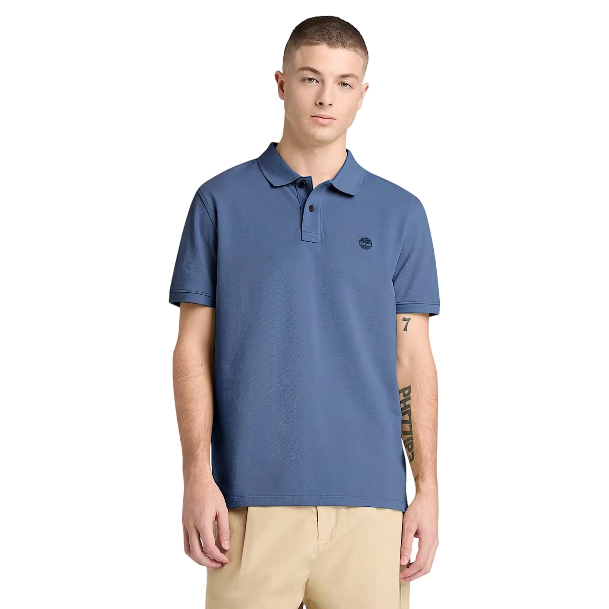 TIMBERLAND Polo blu scuro MILLERS RIVER in piqué - Image 2