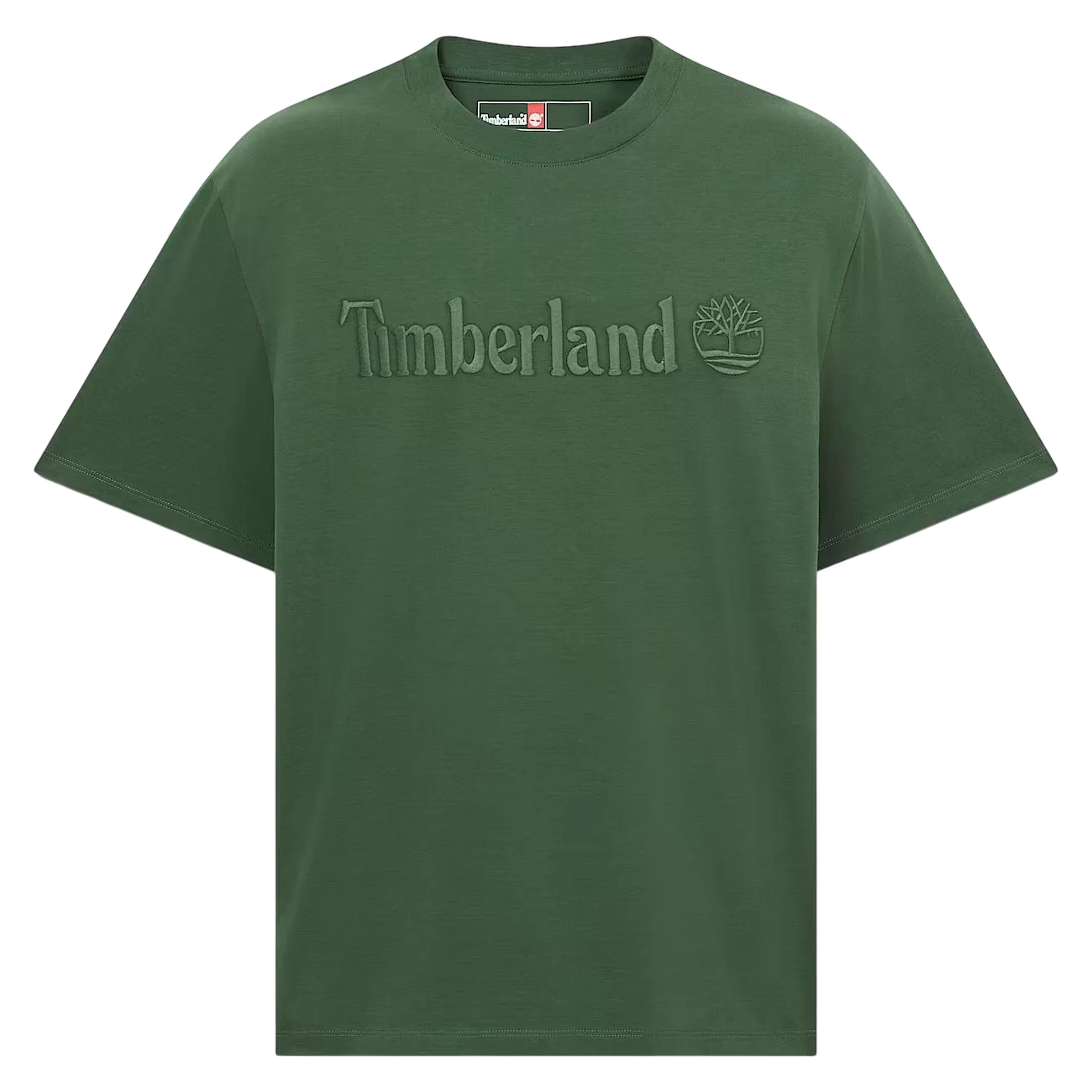 T-shirt Hampthon da uomo con logo ricamato in verde militare