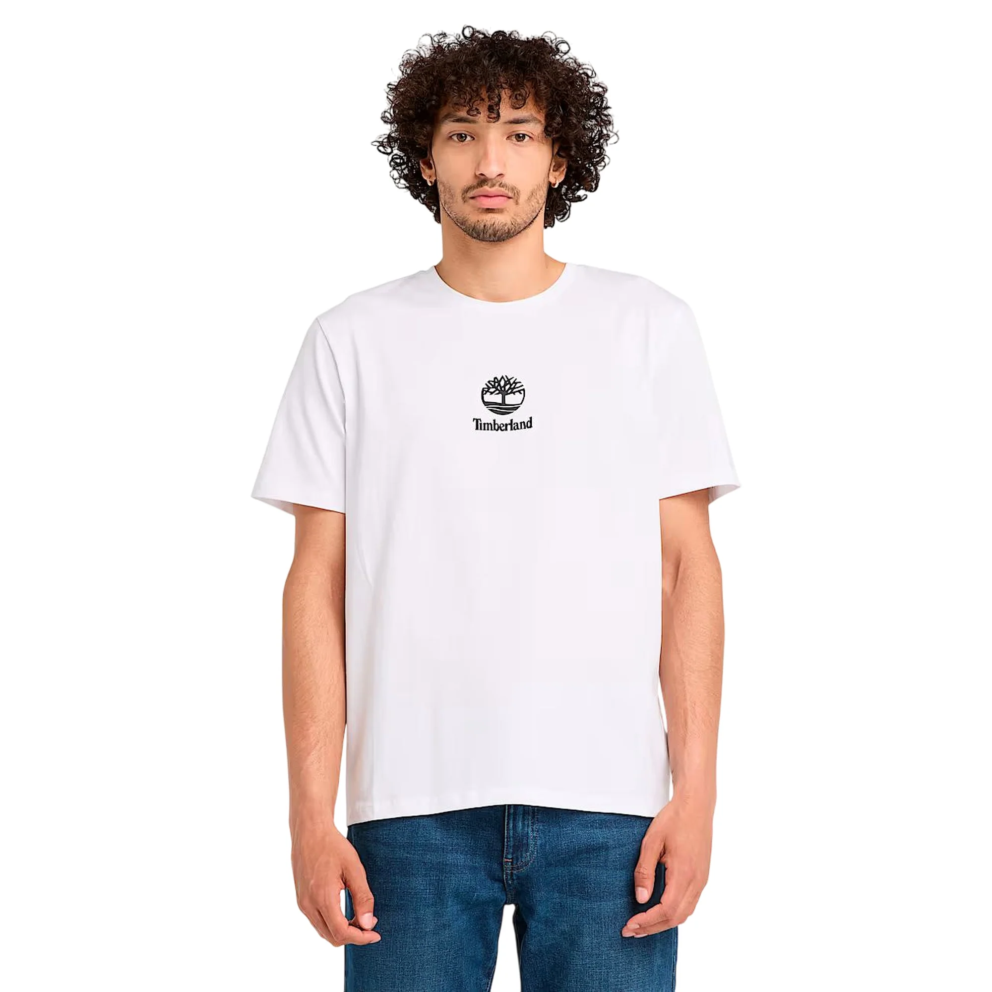 T-shirt Unisex Bianca con piccolo logo stampato - Image 3