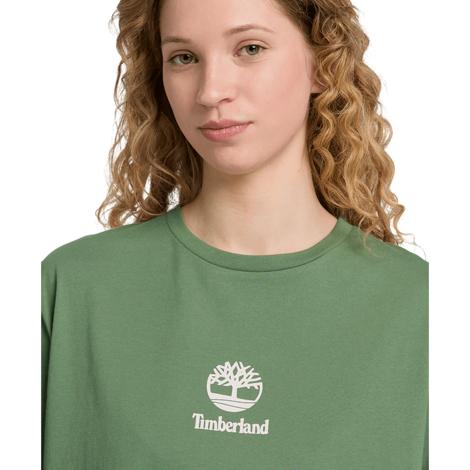 T-shirt Unisex Verde con logo Stack - Image 3