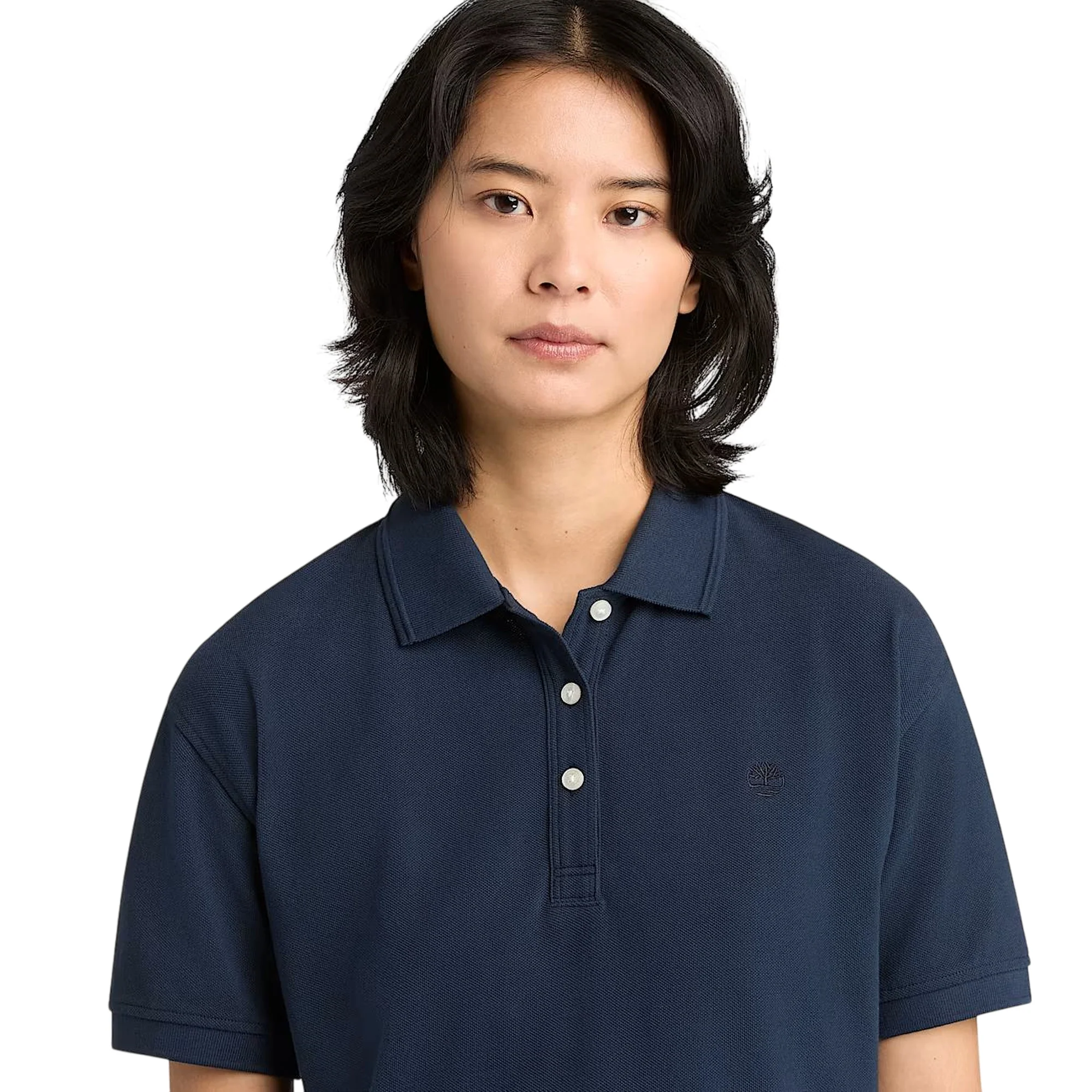 Polo in Piqué Blu da Donna - Image 3