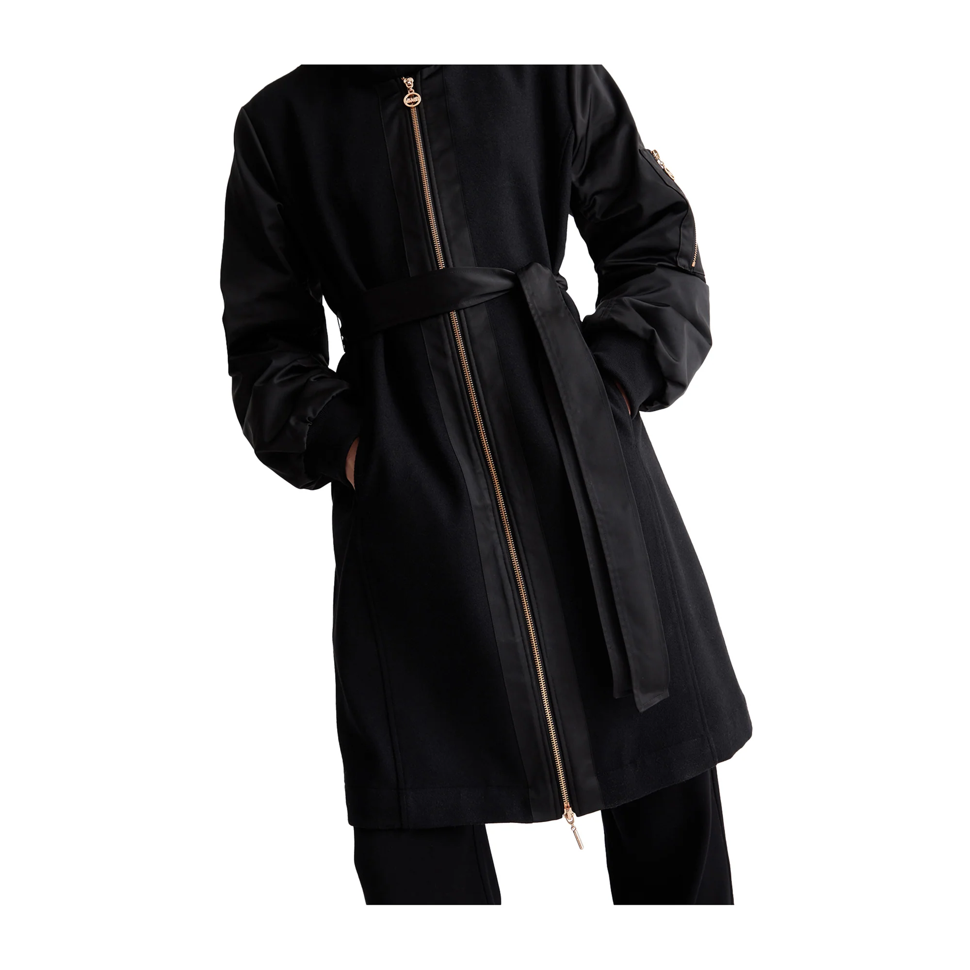 Cappotto Donna in lana e nylon Nero - Image 5