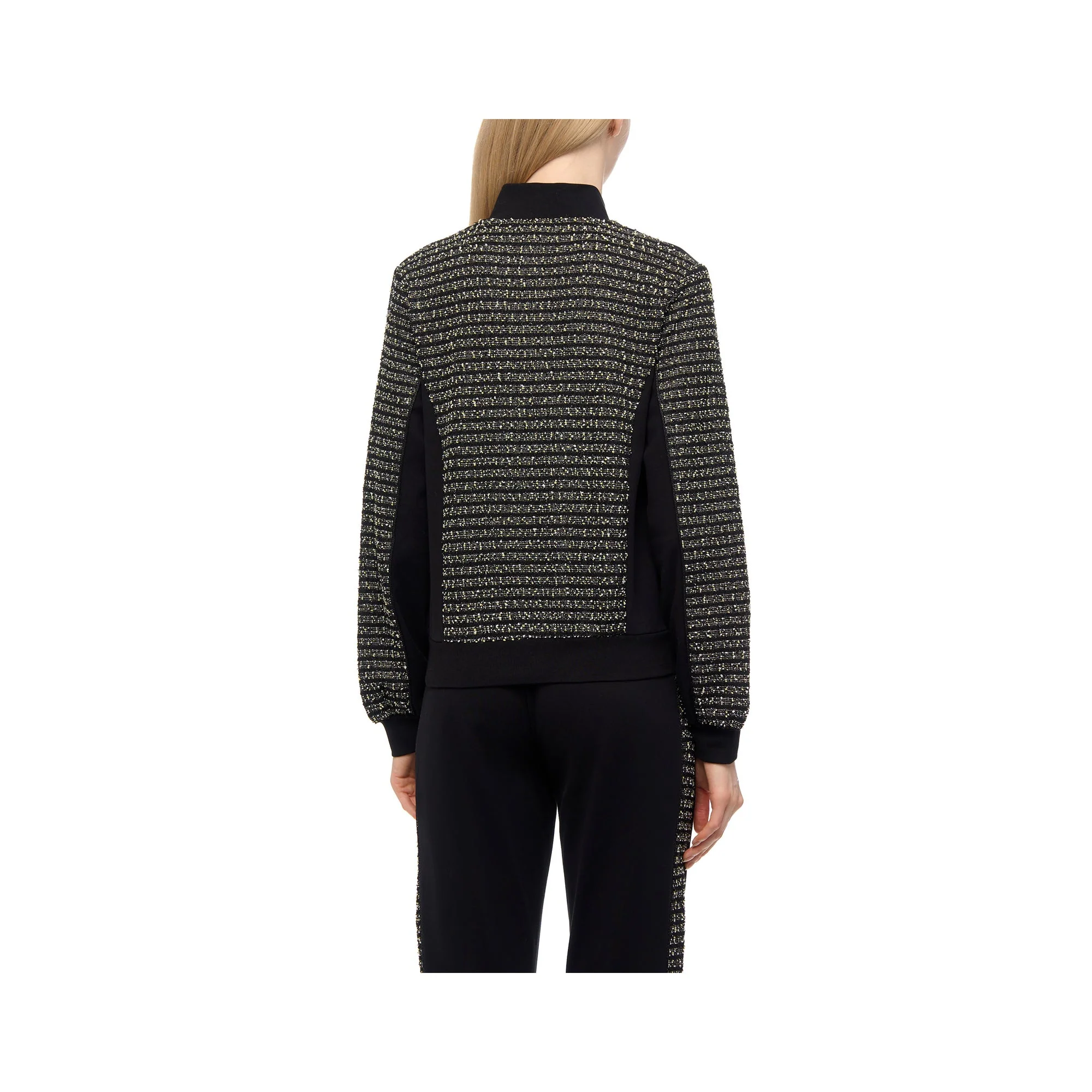 Felpa Donna inserti in lurex con zip - Image 3
