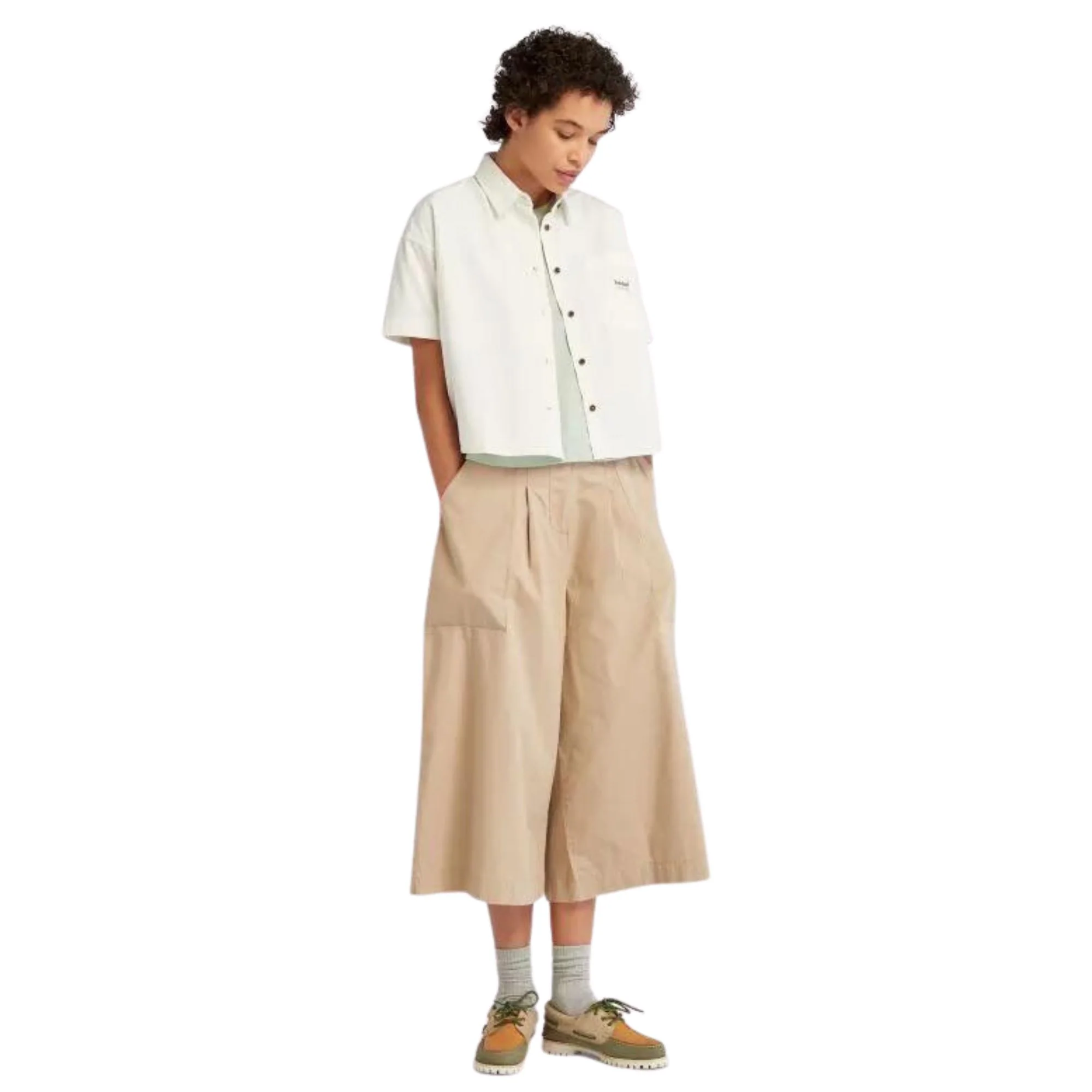 Camicia Donna in cotone taglio crop - Image 4