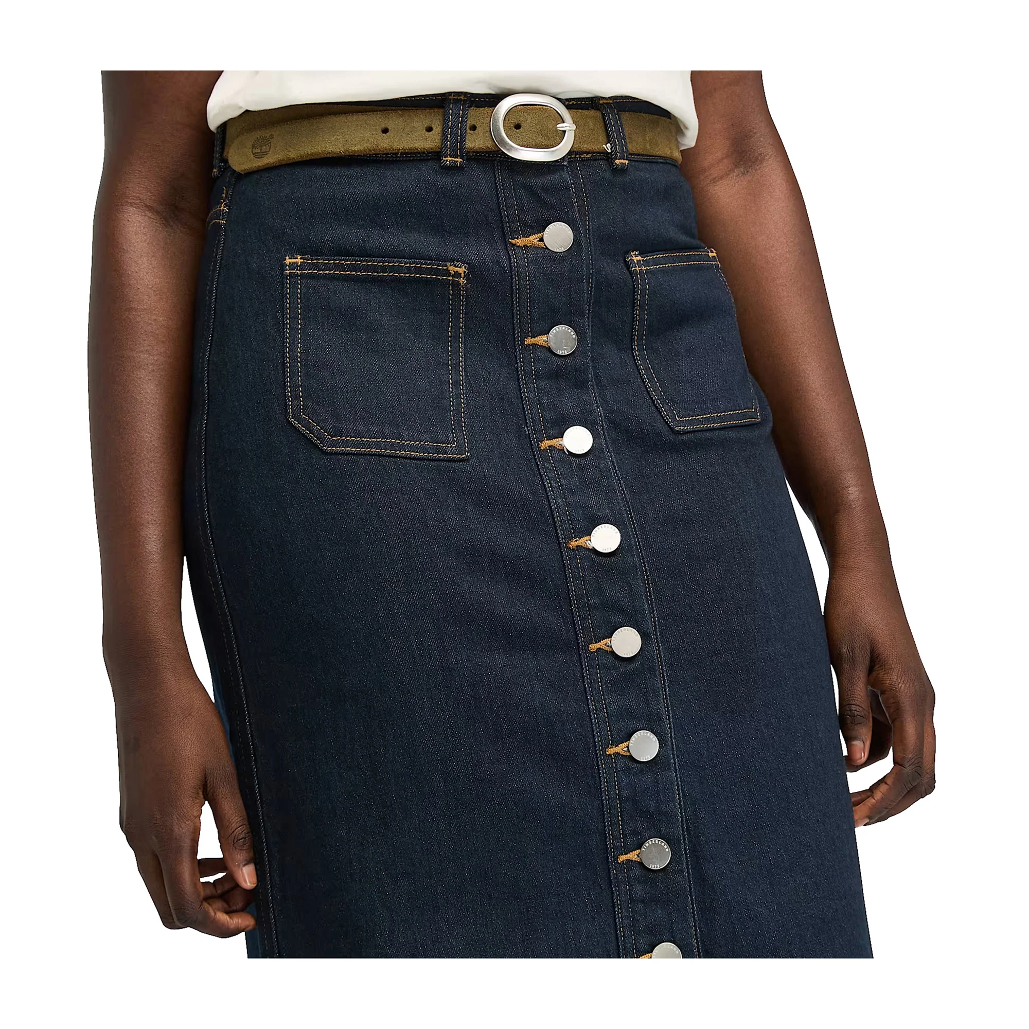 Gonna Lunga Donna in Denim Refibra - Image 5