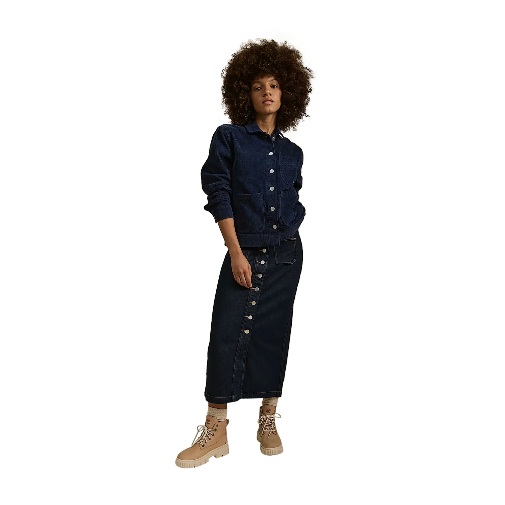 Gonna Lunga Donna in Denim Refibra - Image 6
