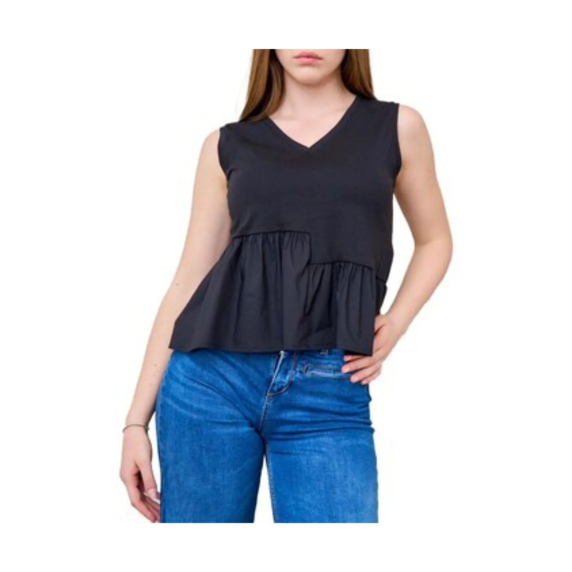Top Donna con balza asimmetrica - Image 3