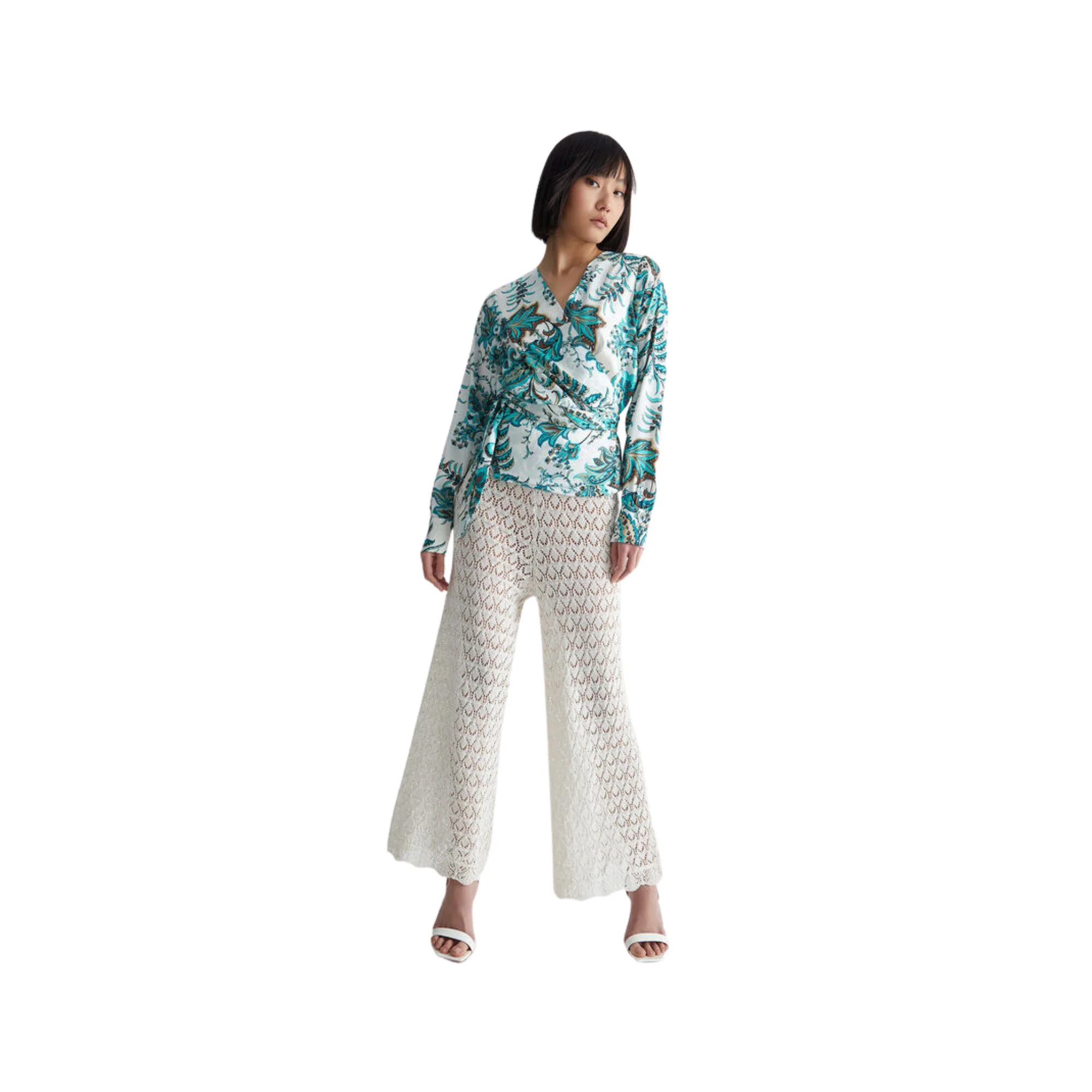 Blusa Donna incrociata a fantasia - Image 4
