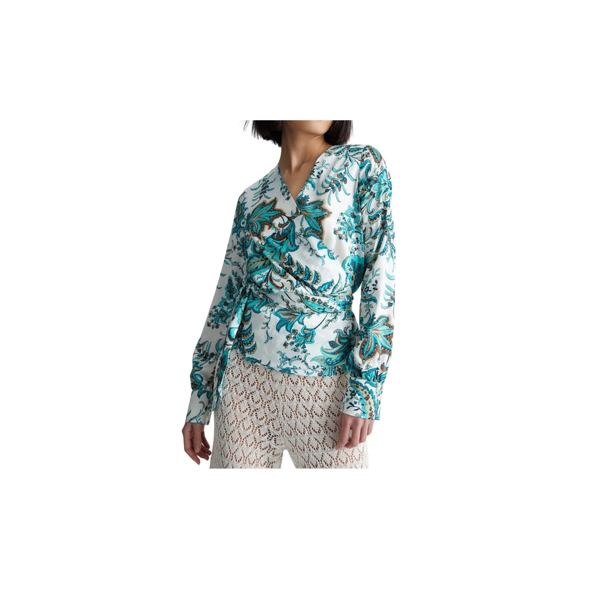 Blusa Donna incrociata a fantasia - Image 6