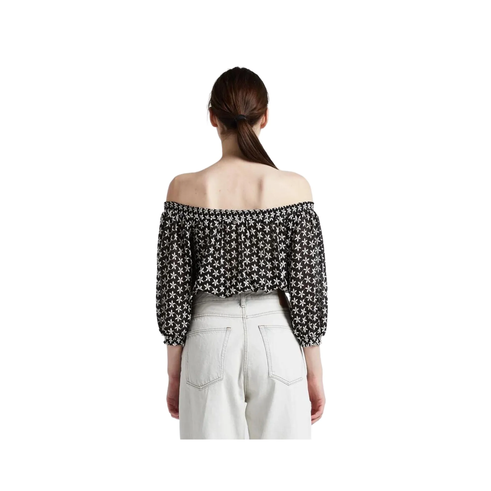 Blusa Donna corta ricamata - Image 3