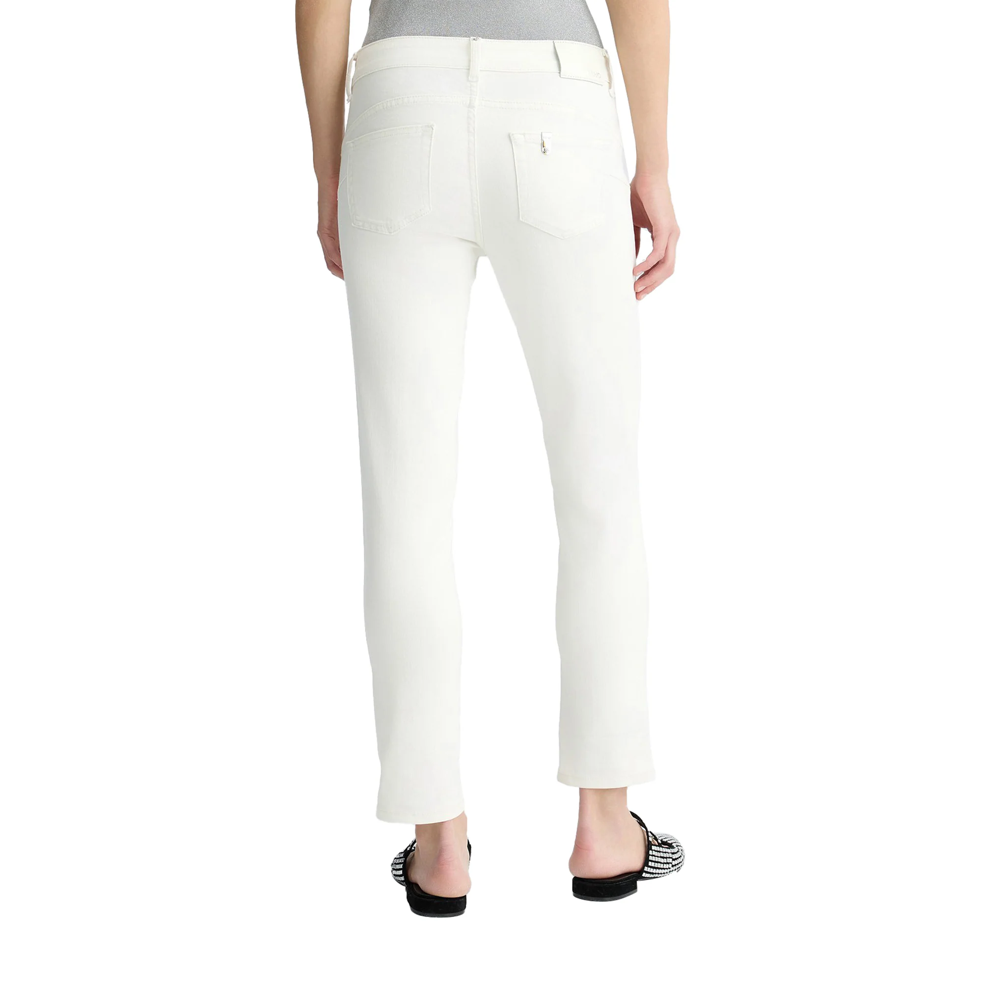 Pantaloni Donna Skinny Cropped Monreo Bianco - Image 3