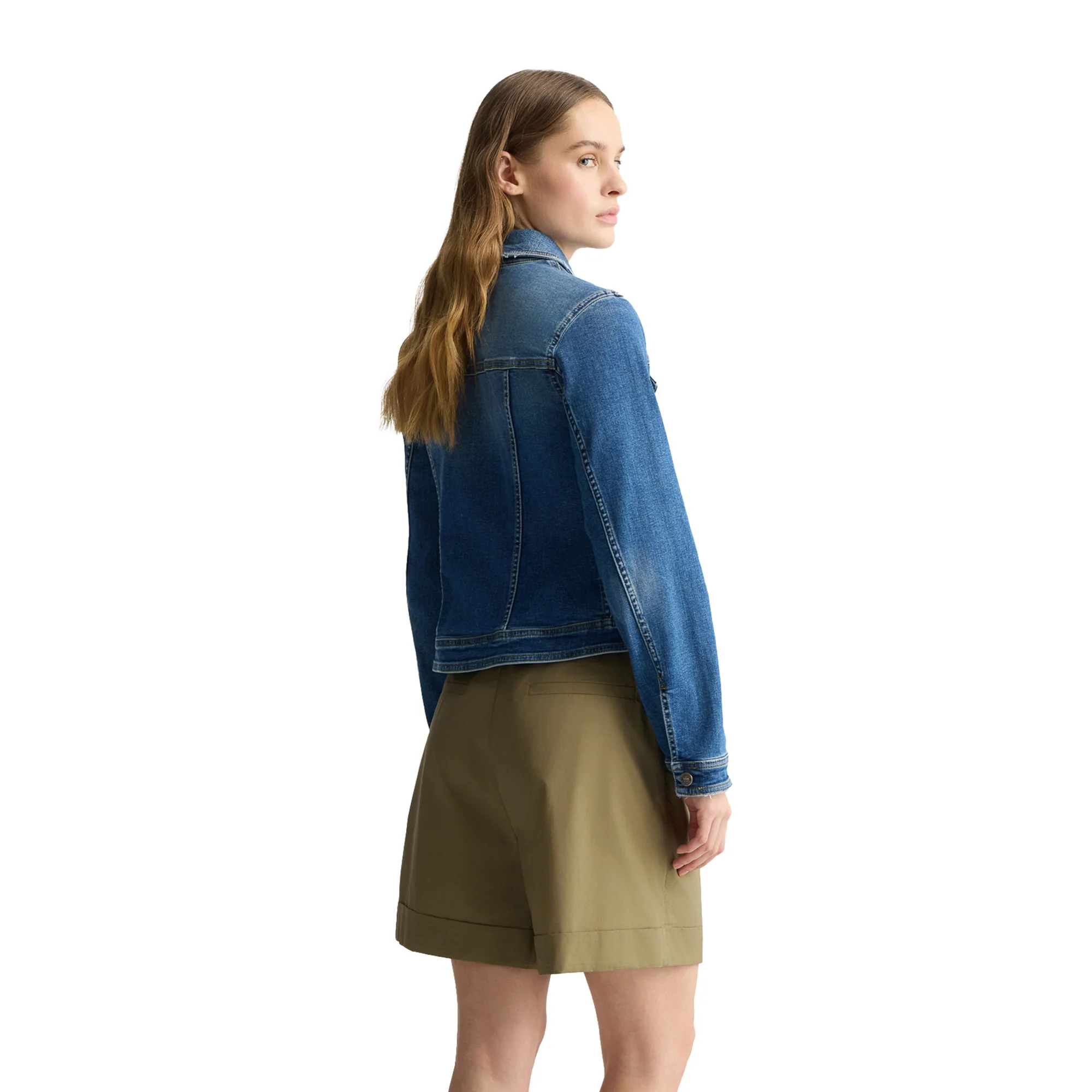 Giacca Donna in denim di cotone stretch - Image 3