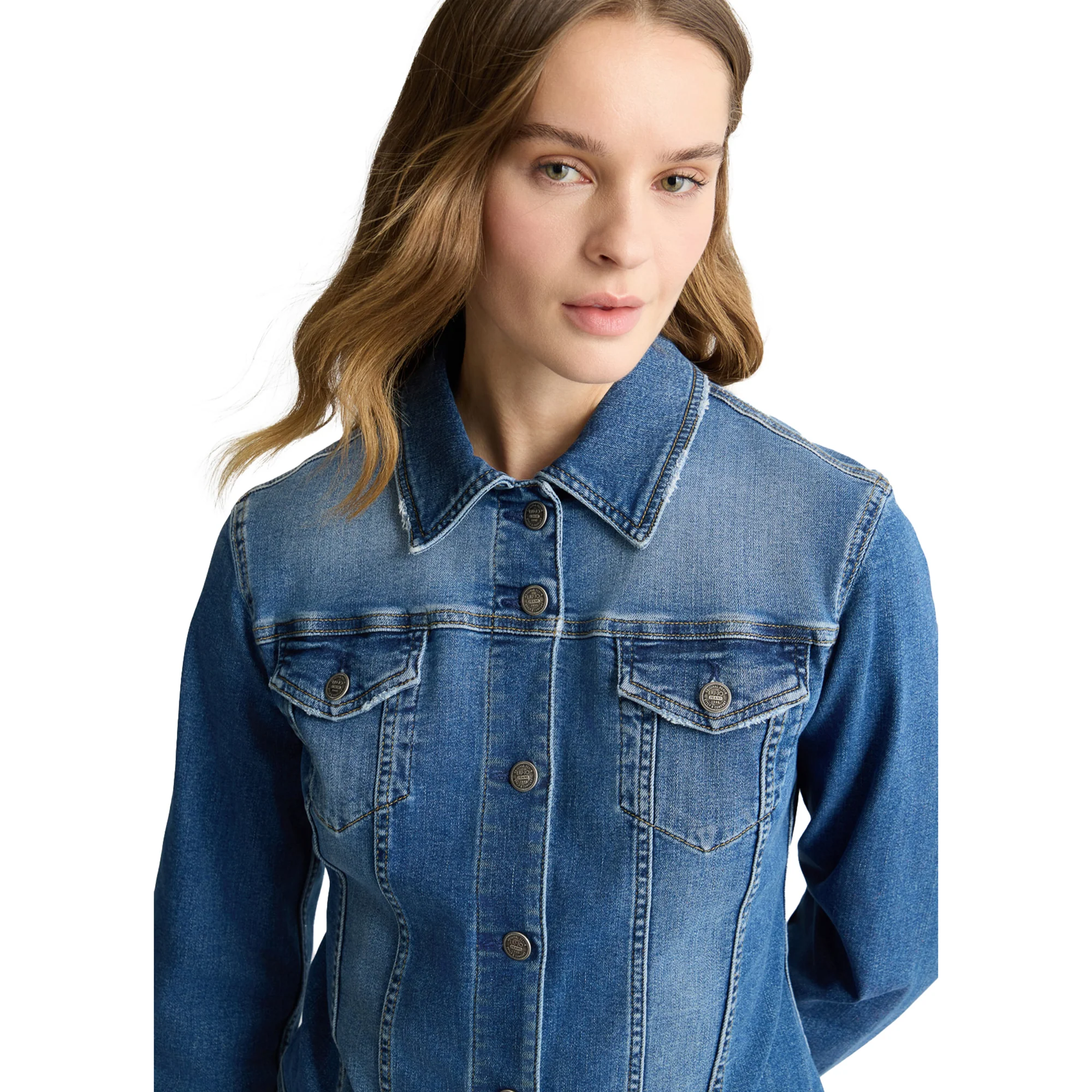 Giacca Donna in denim di cotone stretch - Image 4