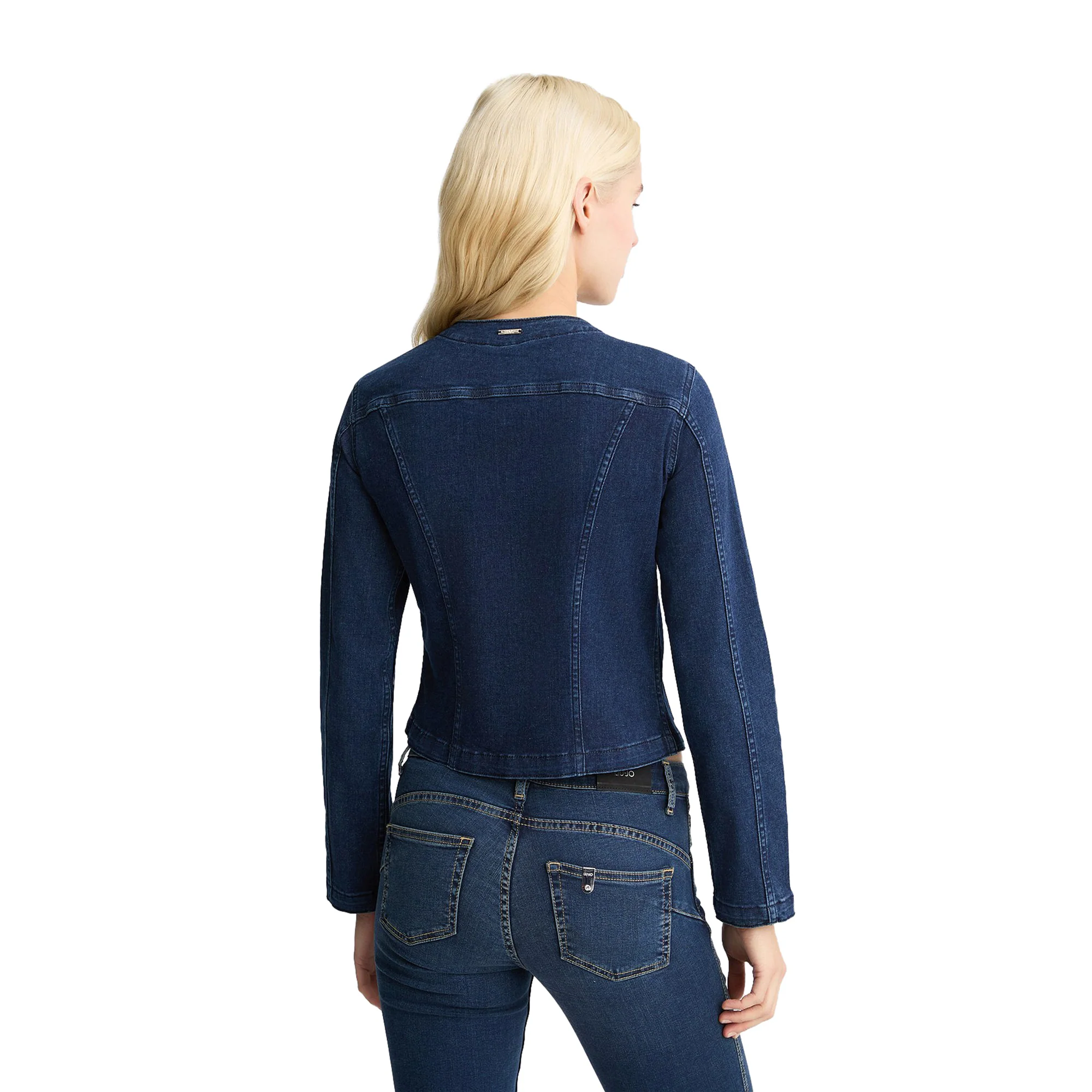Giacca di Jeans Donna con catena gioiello - Image 3