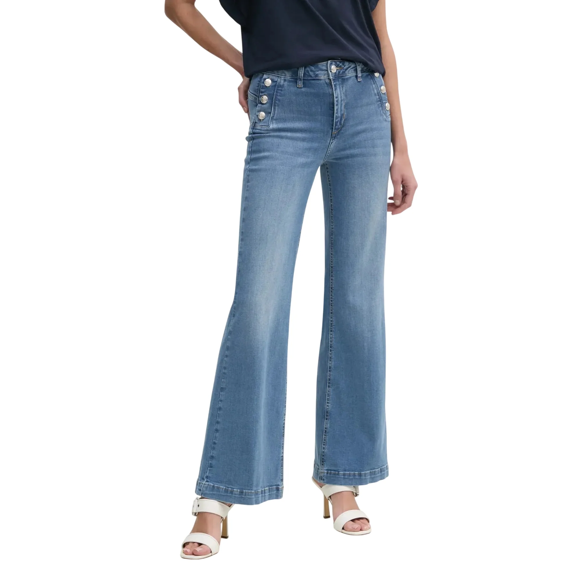 Jeans Donna Svasato con Chiusura a Zip - Image 2