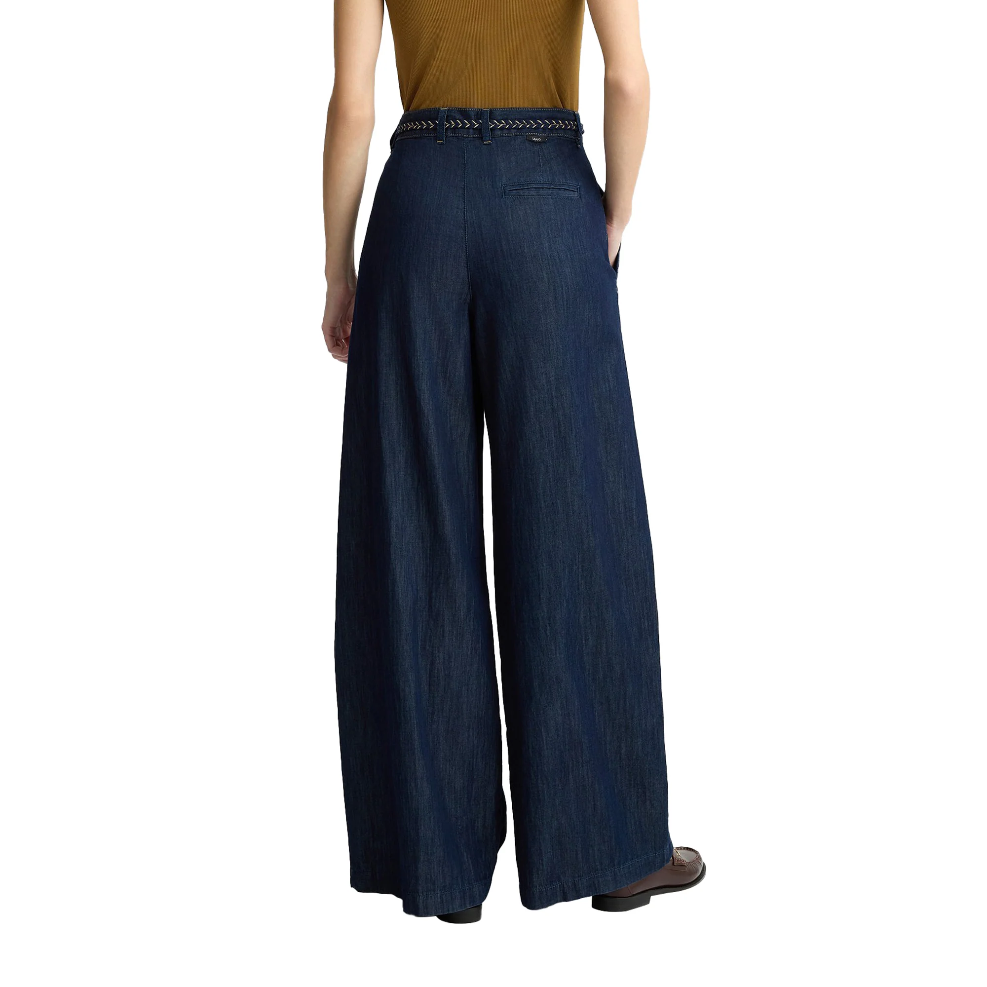 Jeans Donna a gamba ampia e vita alta - Image 3