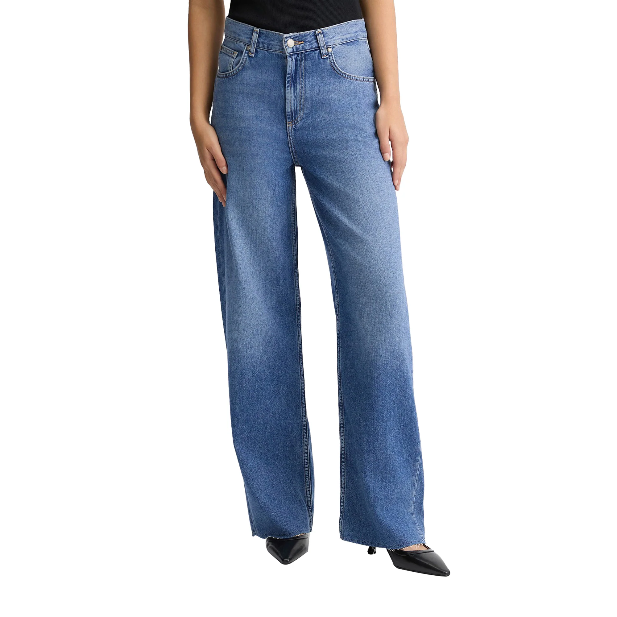 Jeans Donna wide leg in cotone - Image 2