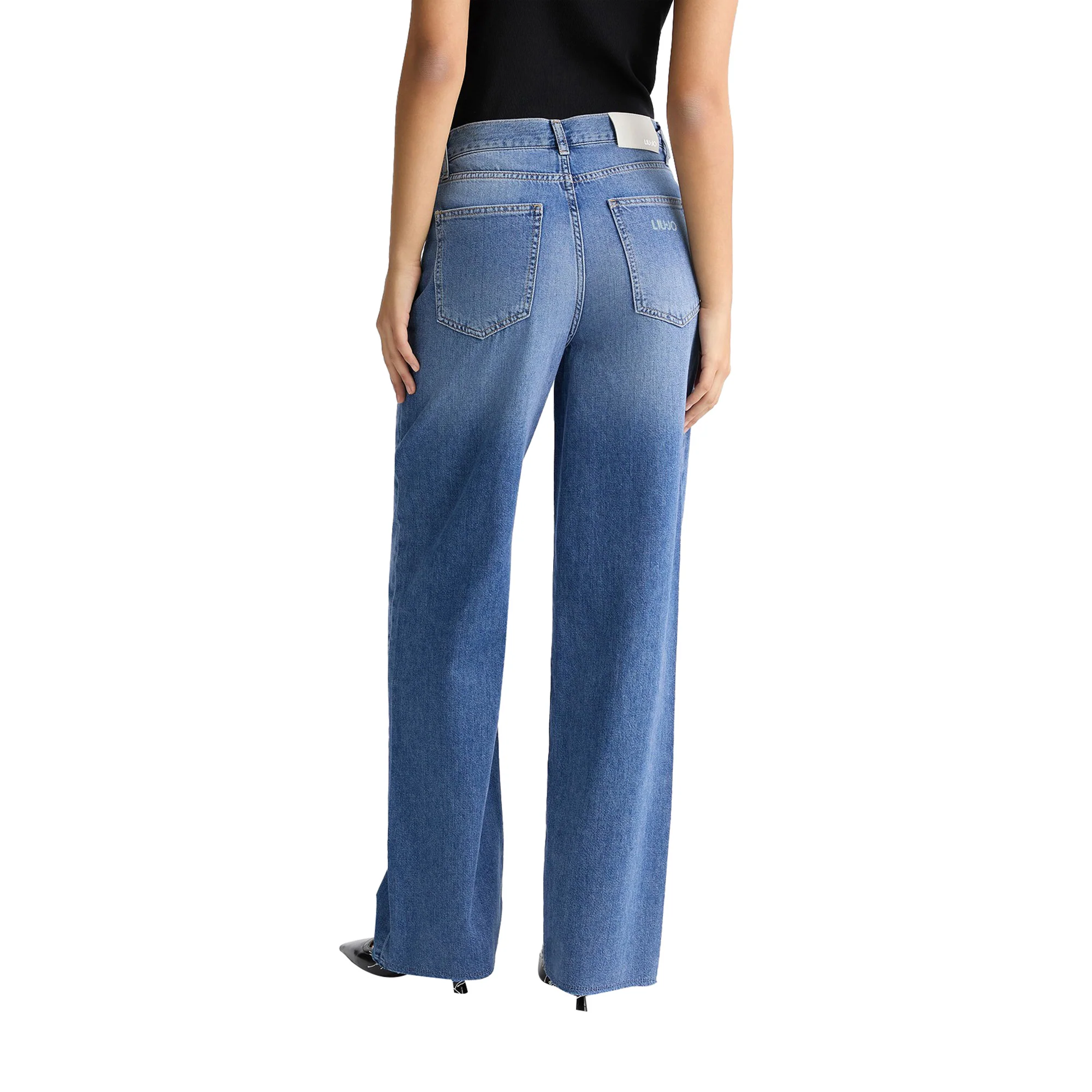 Jeans Donna wide leg in cotone - Image 3