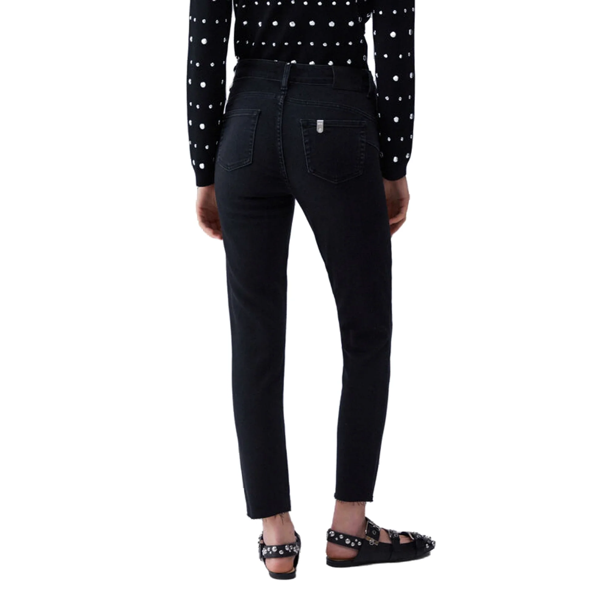 Jeans skinny Donna a vita alta in denim nero - Image 3