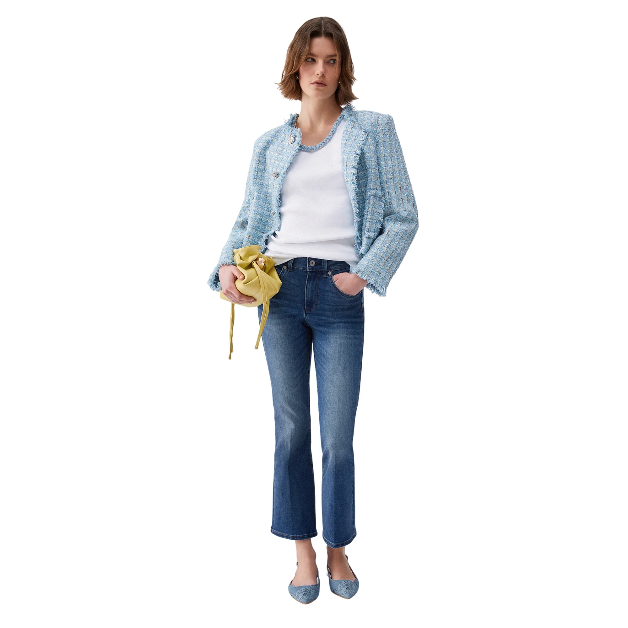 Jeans Flare Donna dal taglio cropped - Image 6