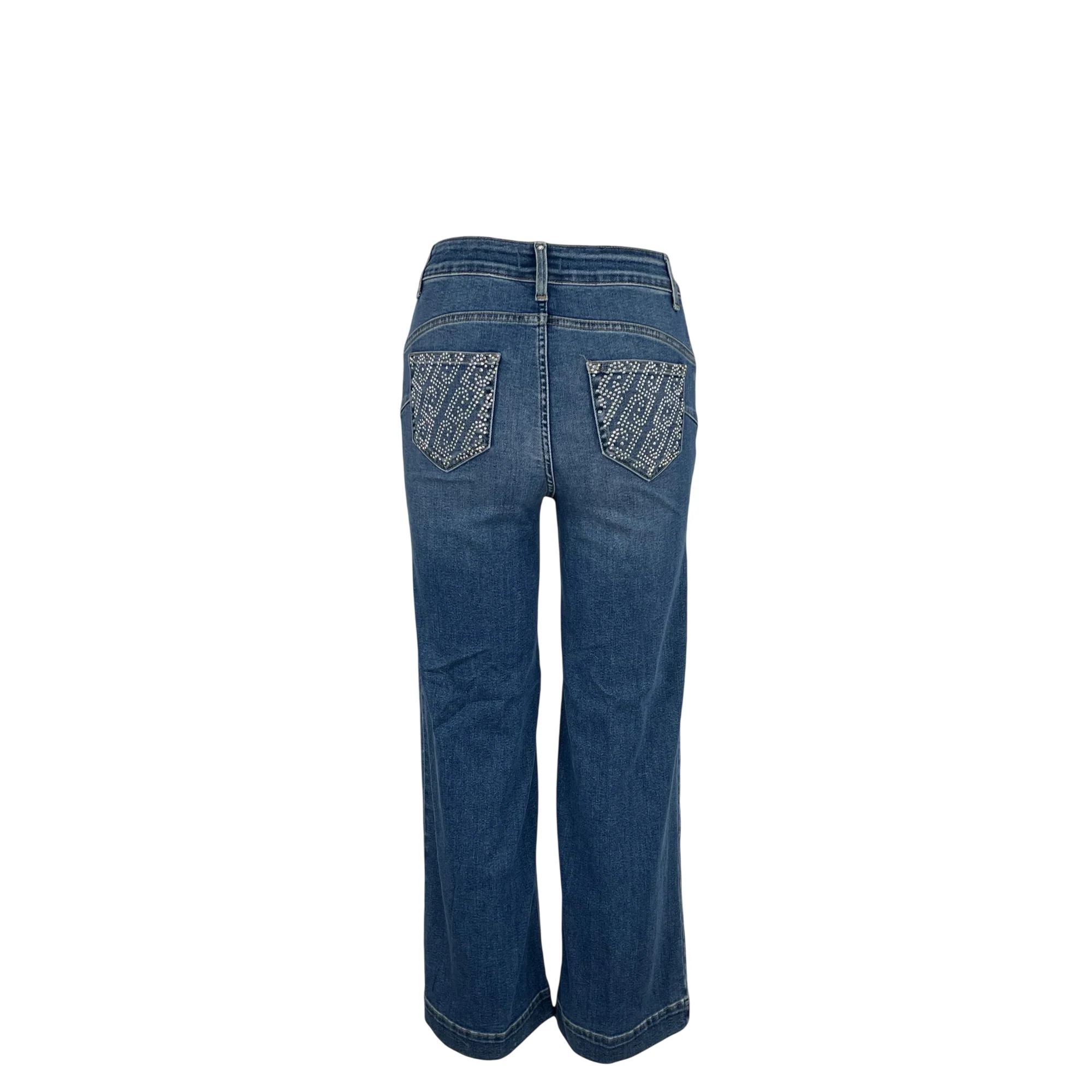 Jeans Flare Cropped blue - Image 2