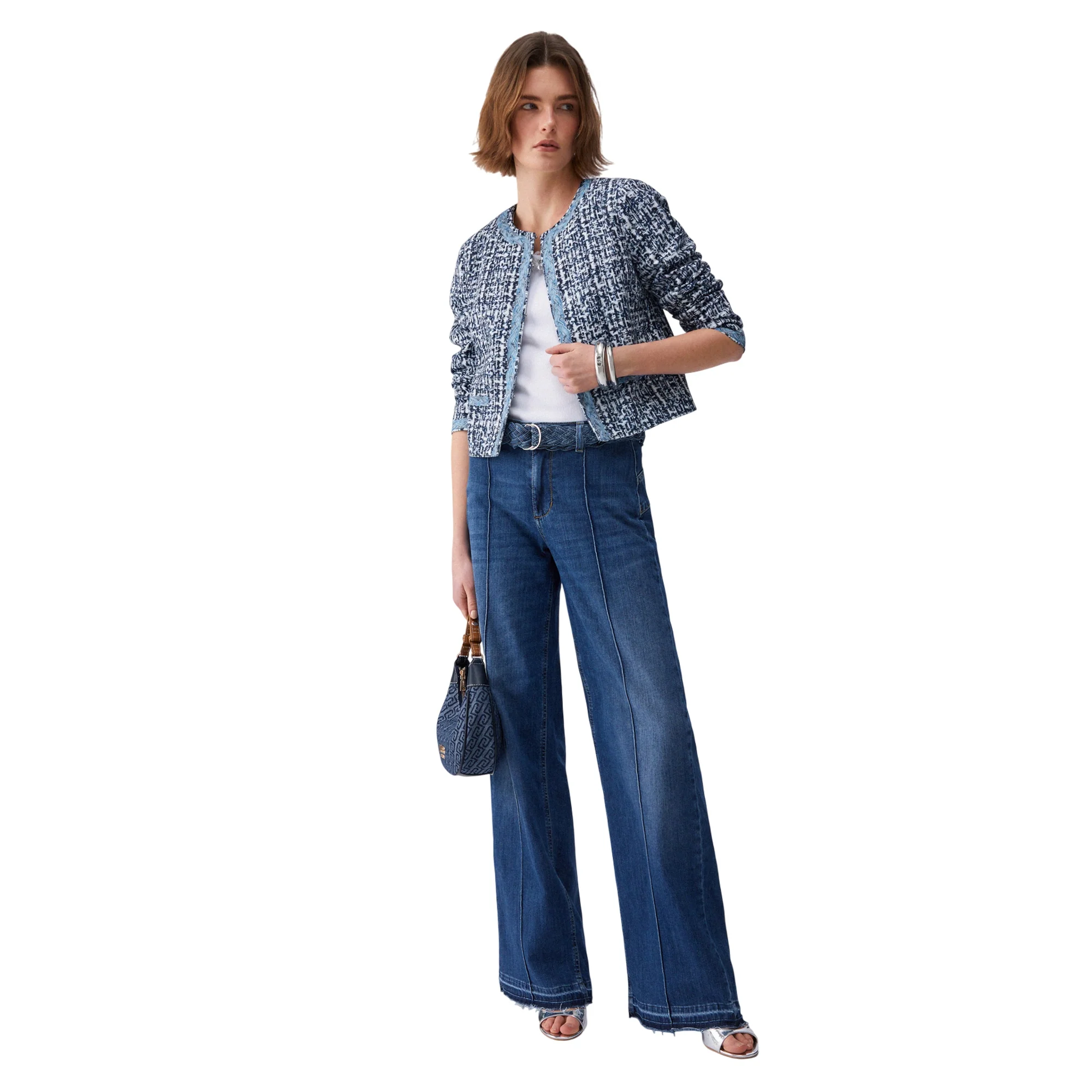 Jeans flare Donna con cintura intrecciata - Image 7