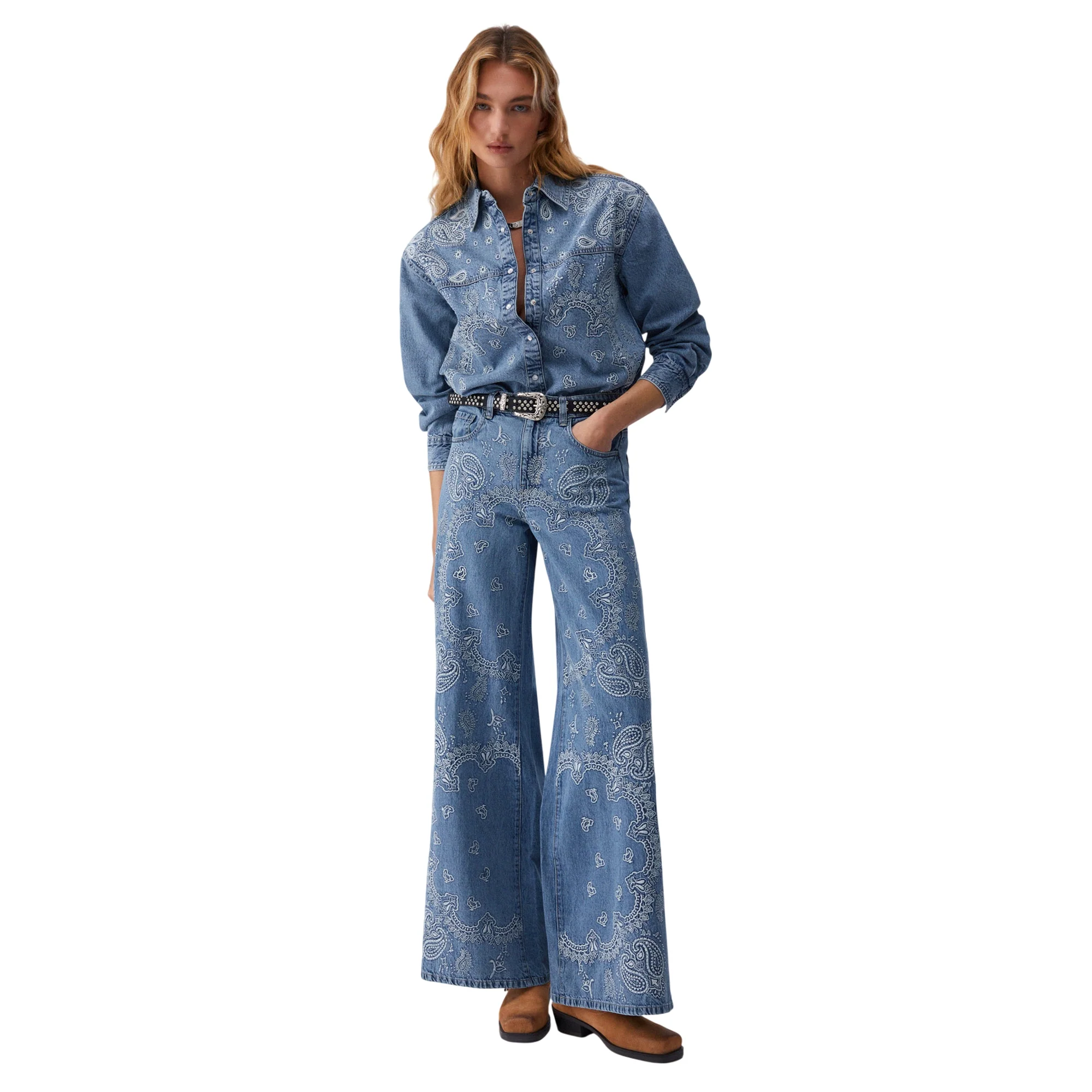 Camicia Donna in denim con ricami - Image 5