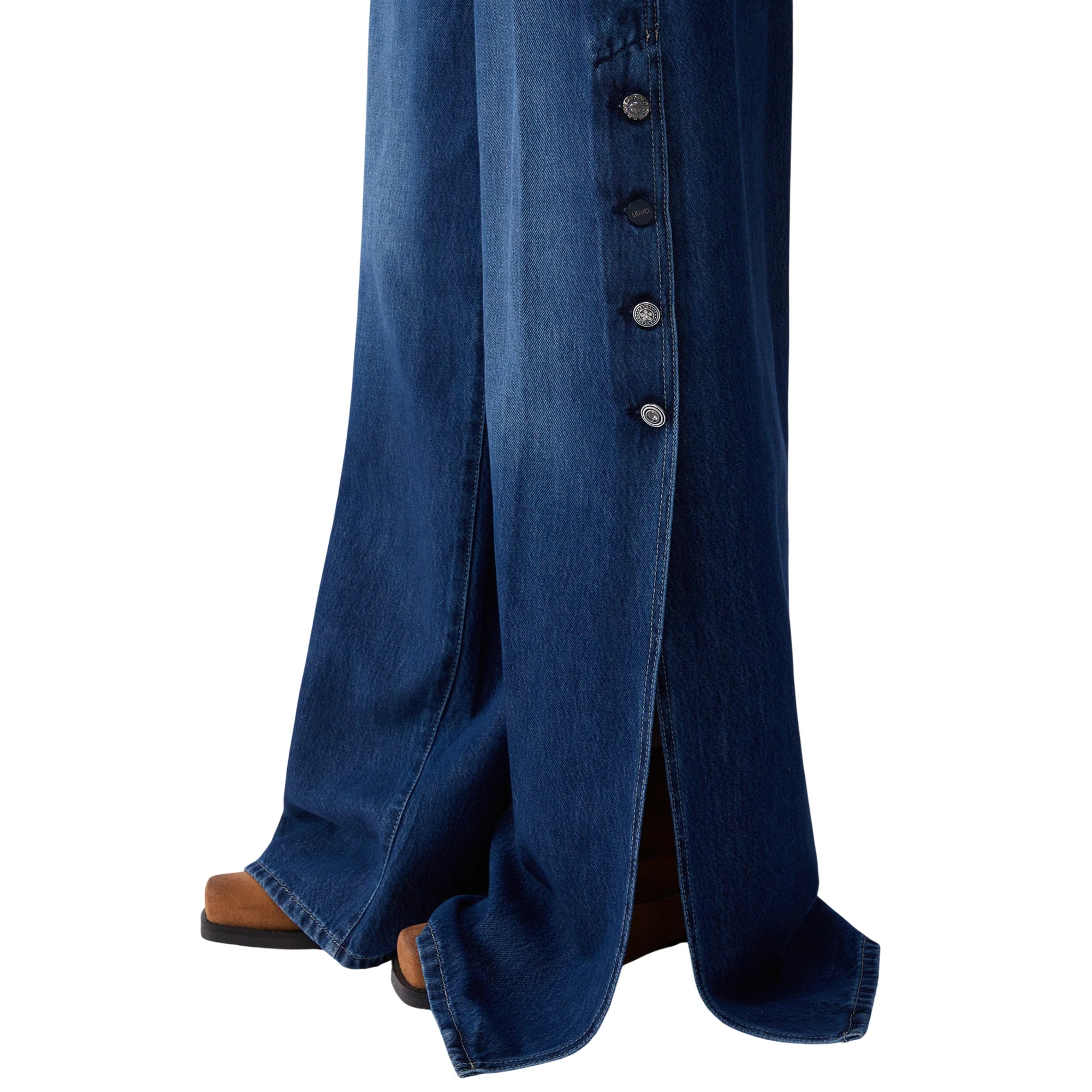 Jeans Donna con spacchi e bottoni laterali - Image 4