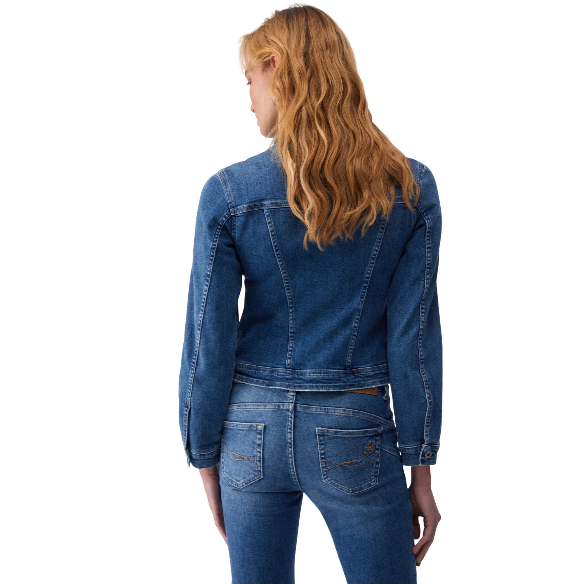 Giubbino Rider Donna in denim con zip - Image 3